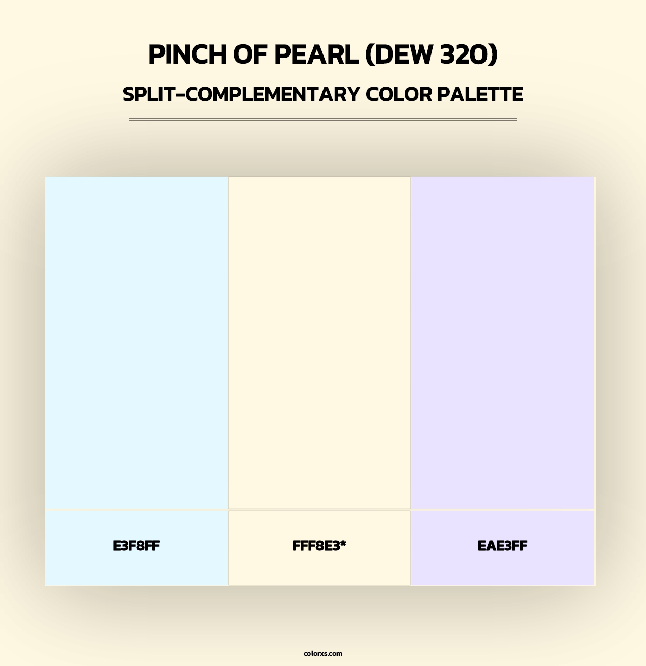 Pinch of Pearl (DEW 320) - Split-Complementary Color Palette