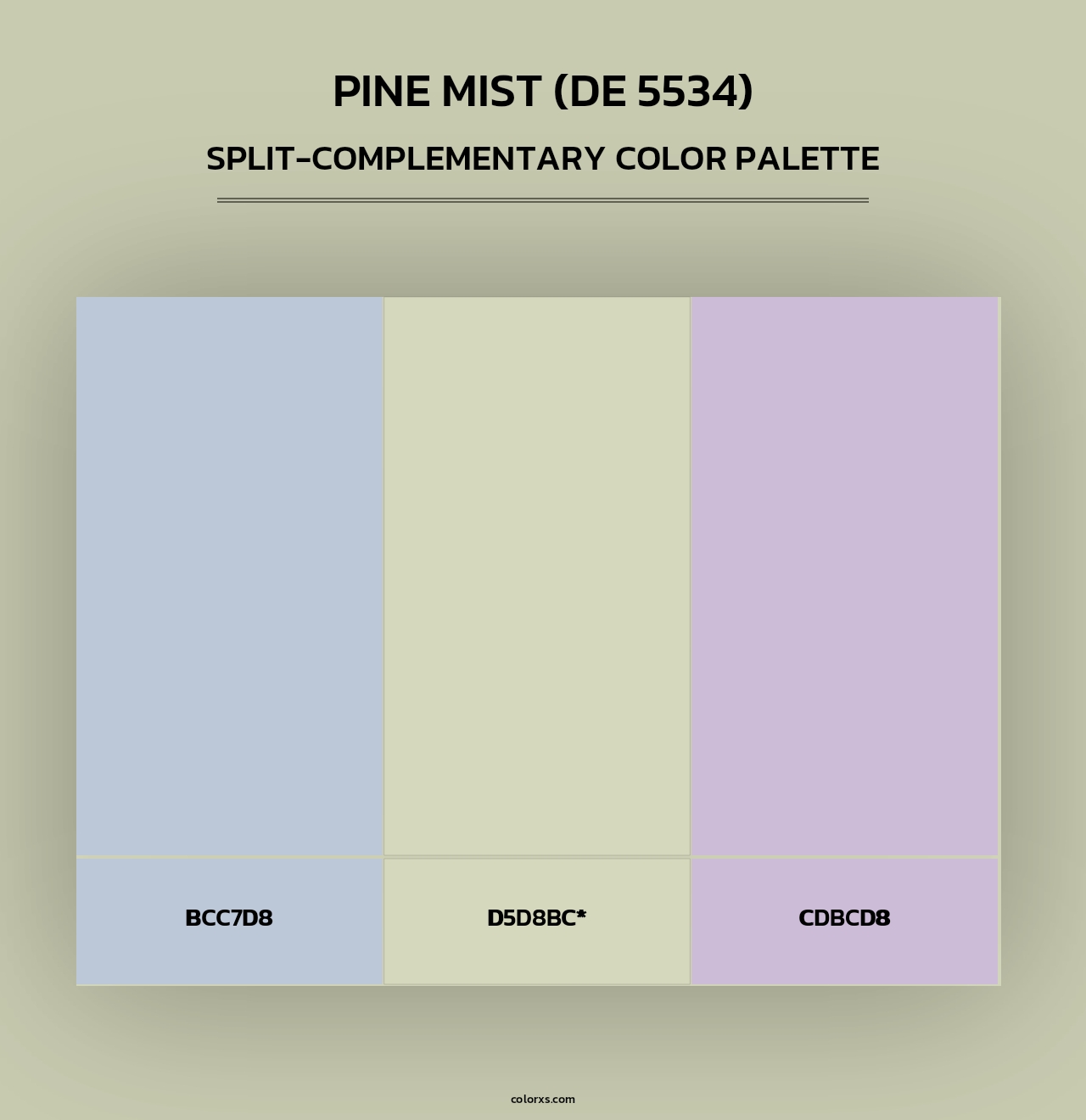 Pine Mist (DE 5534) - Split-Complementary Color Palette