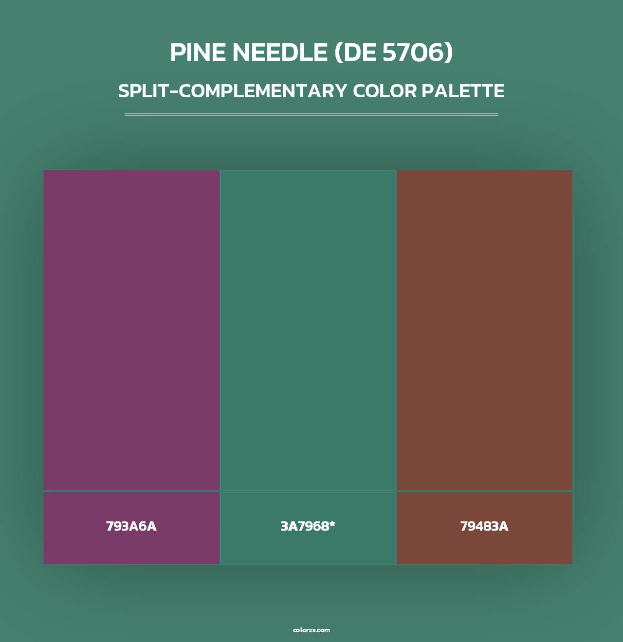 Pine Needle (DE 5706) - Split-Complementary Color Palette