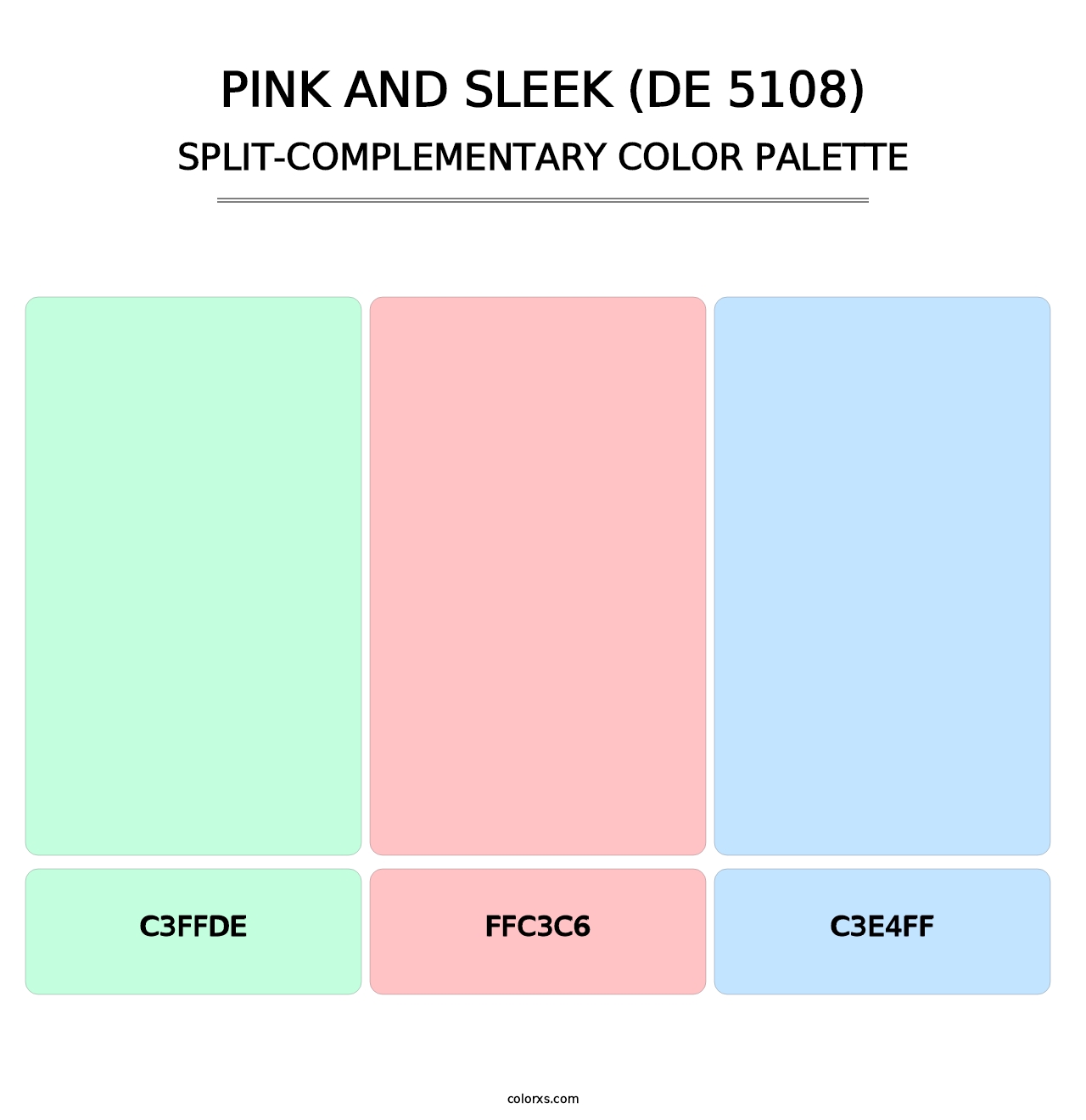 Pink and Sleek (DE 5108) - Split-Complementary Color Palette