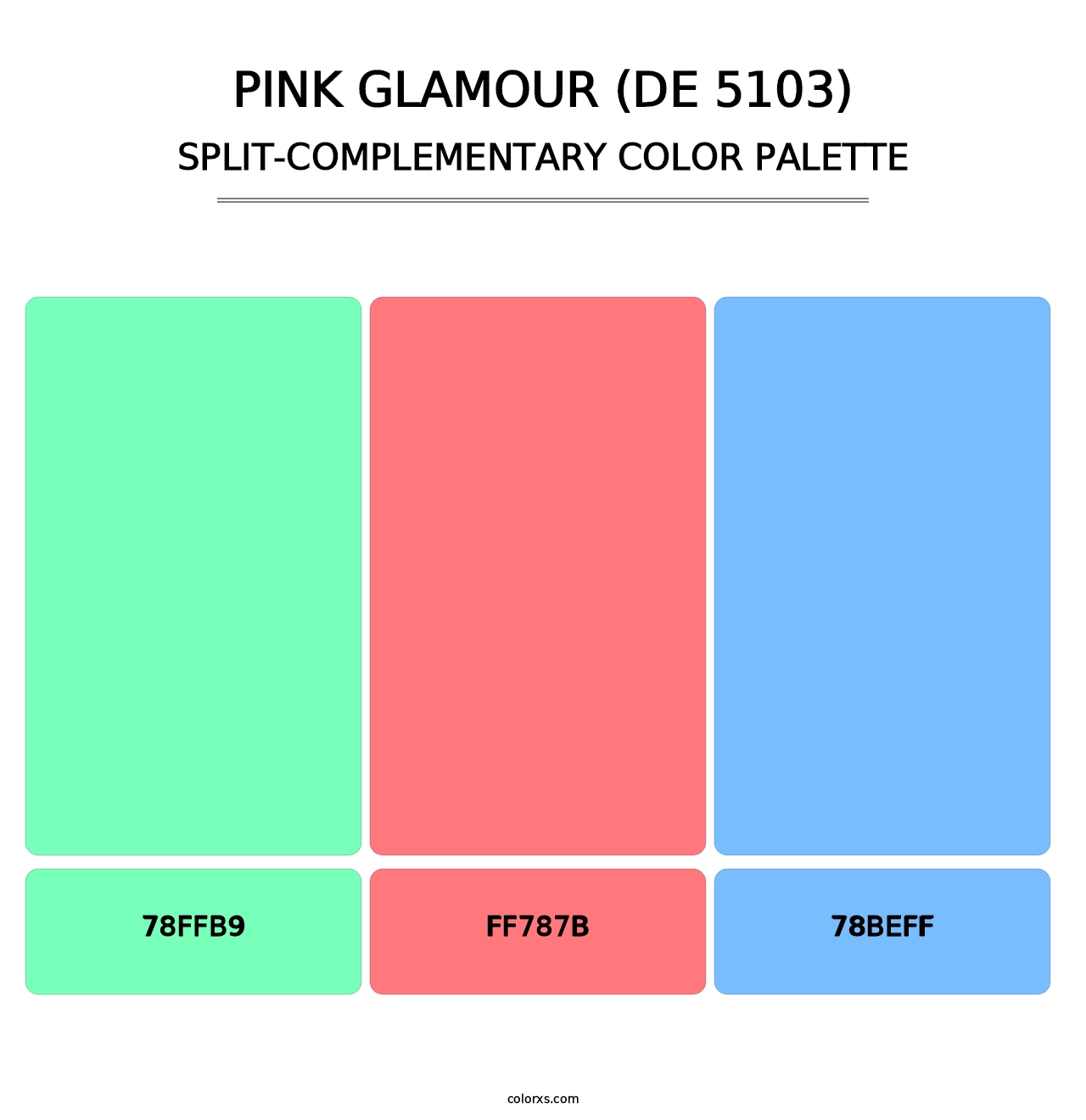 Pink Glamour (DE 5103) - Split-Complementary Color Palette