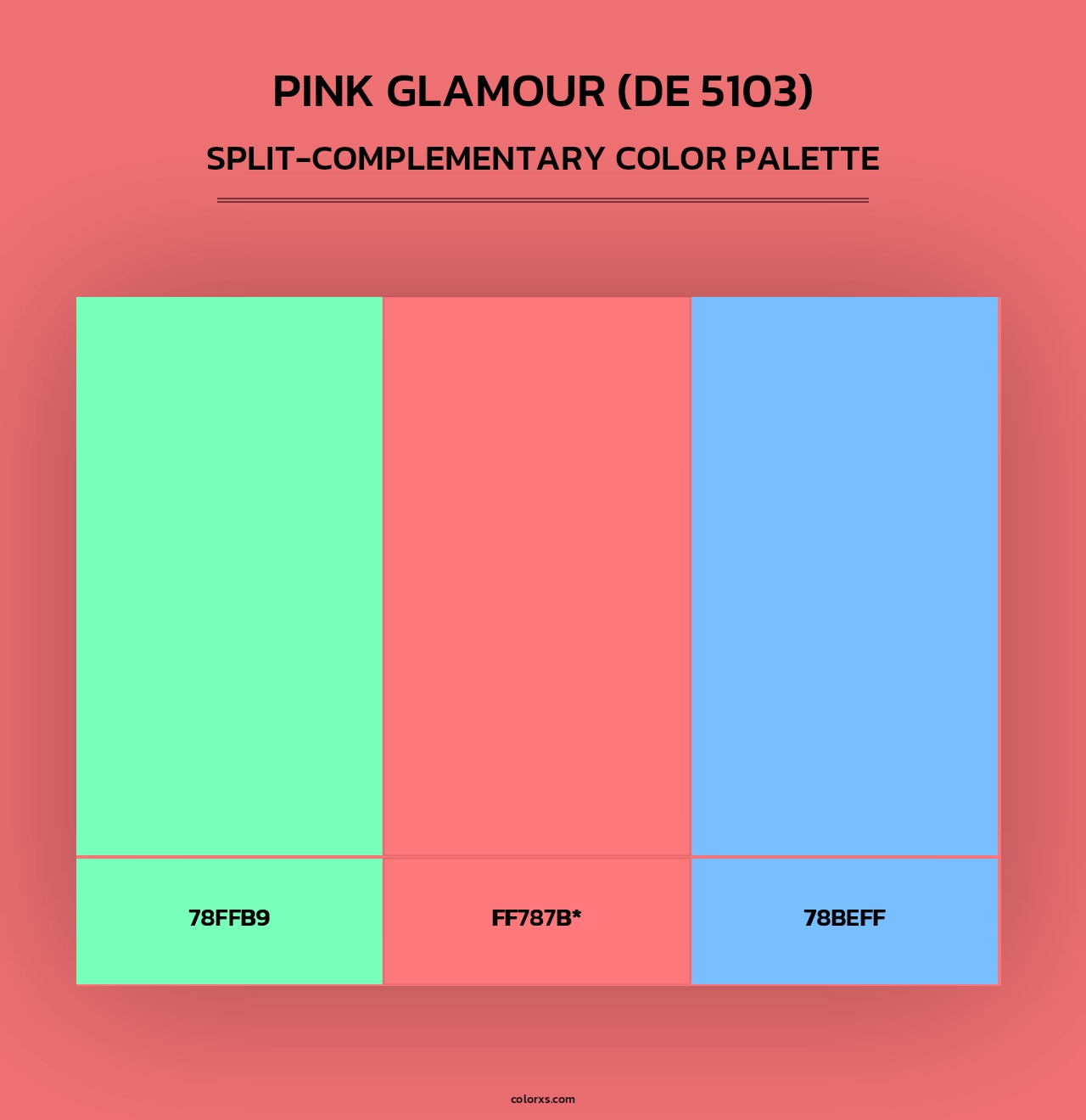 Pink Glamour (DE 5103) - Split-Complementary Color Palette