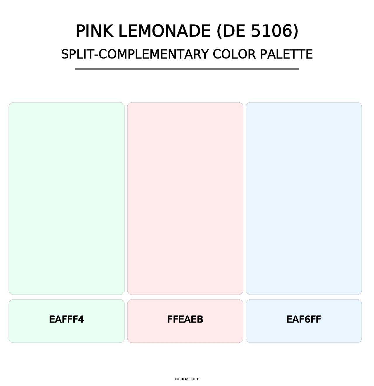 Pink Lemonade (DE 5106) - Split-Complementary Color Palette
