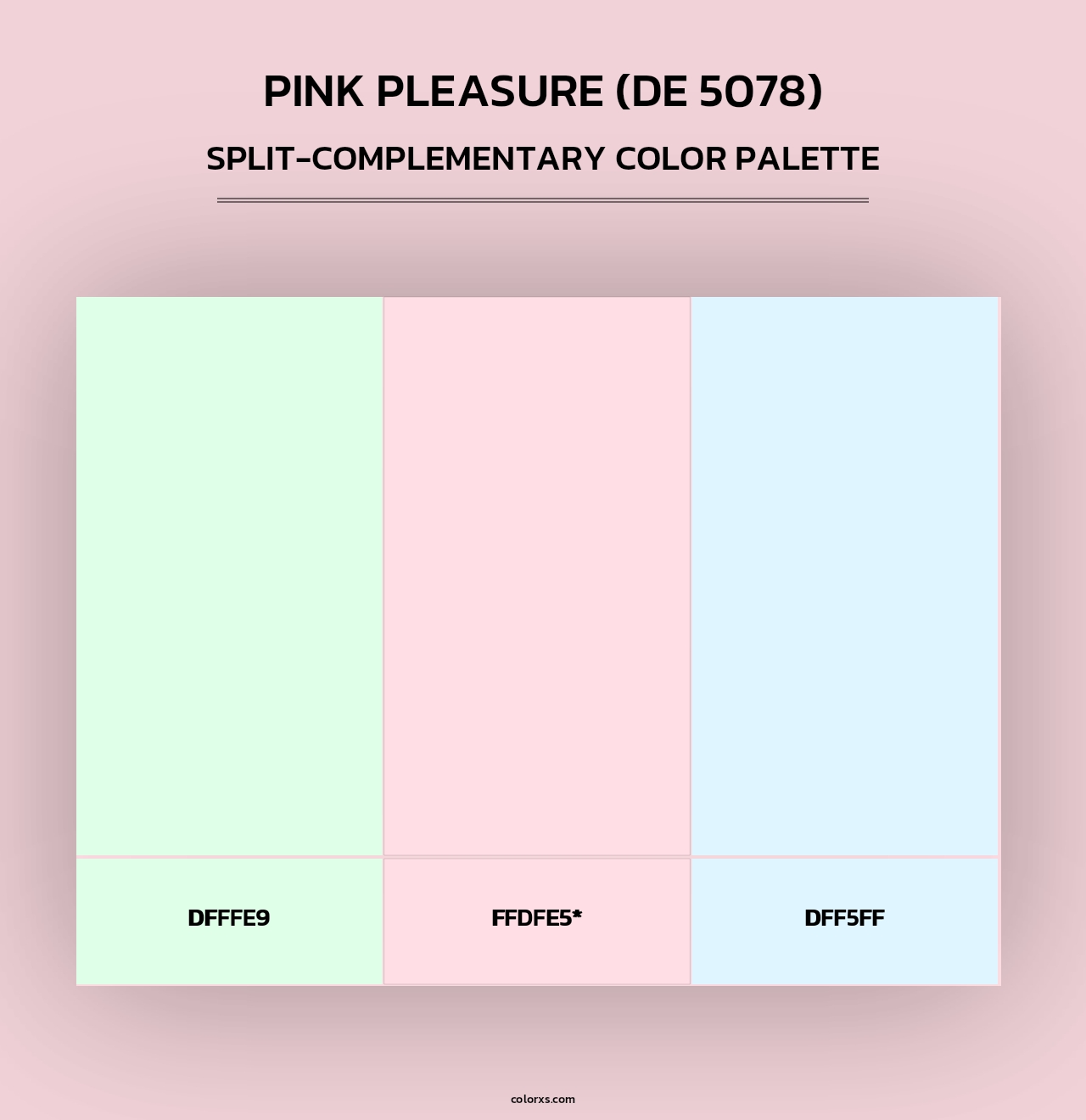 Pink Pleasure (DE 5078) - Split-Complementary Color Palette