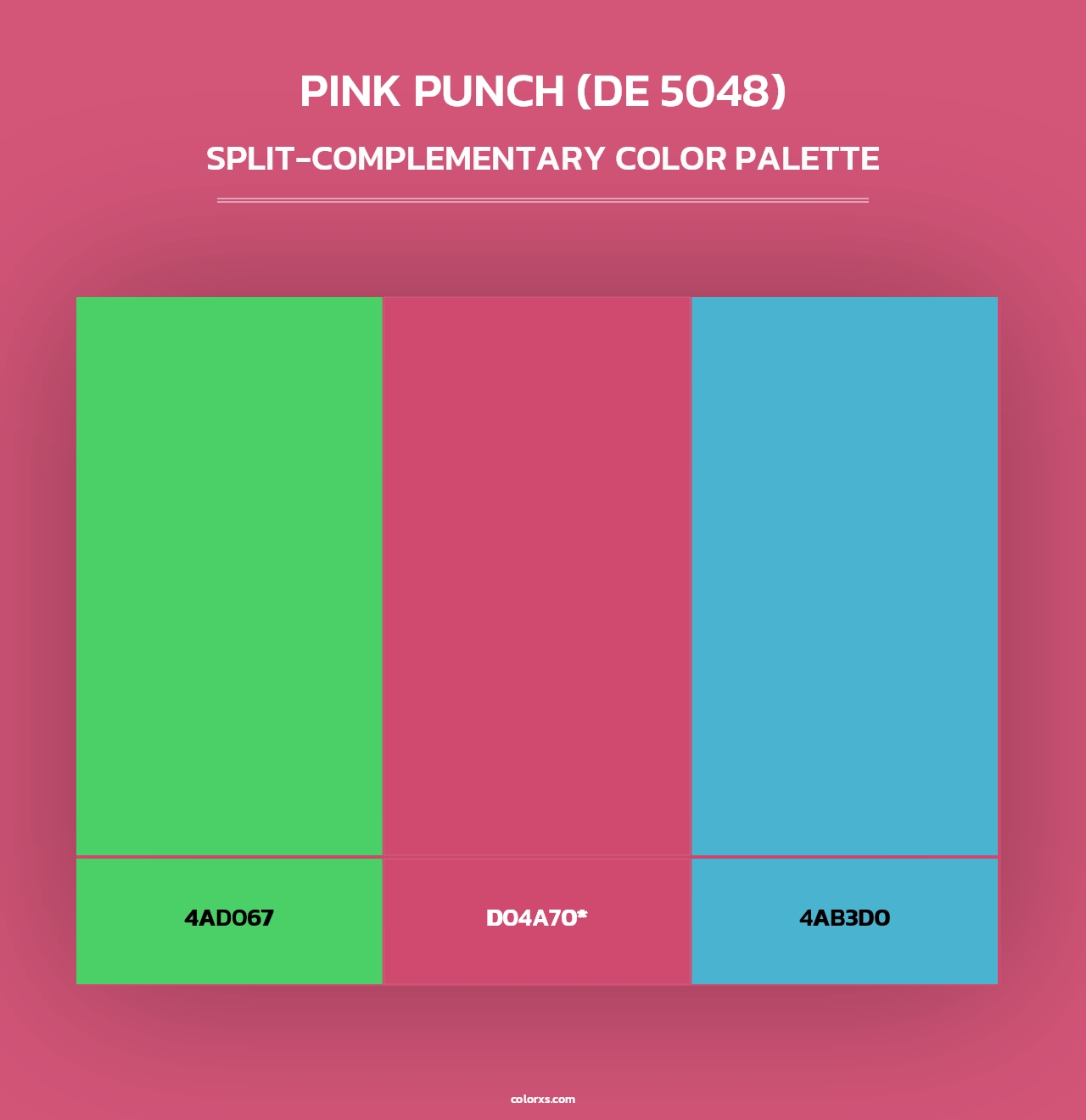 Pink Punch (DE 5048) - Split-Complementary Color Palette