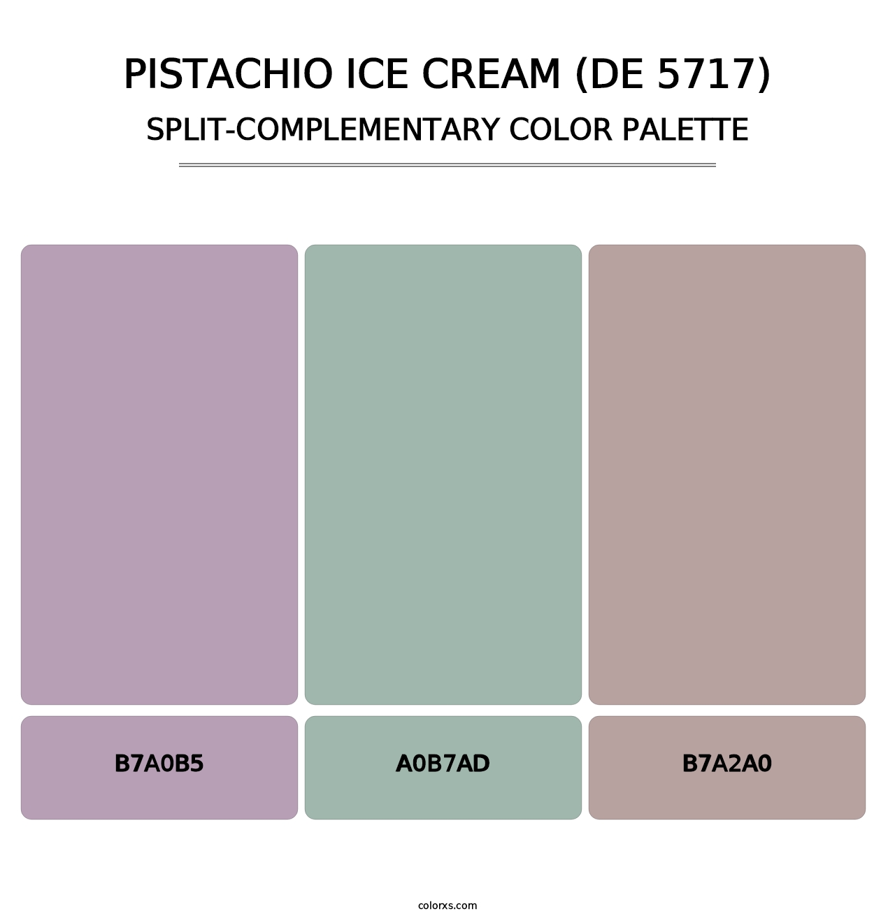 Pistachio Ice Cream (DE 5717) - Split-Complementary Color Palette