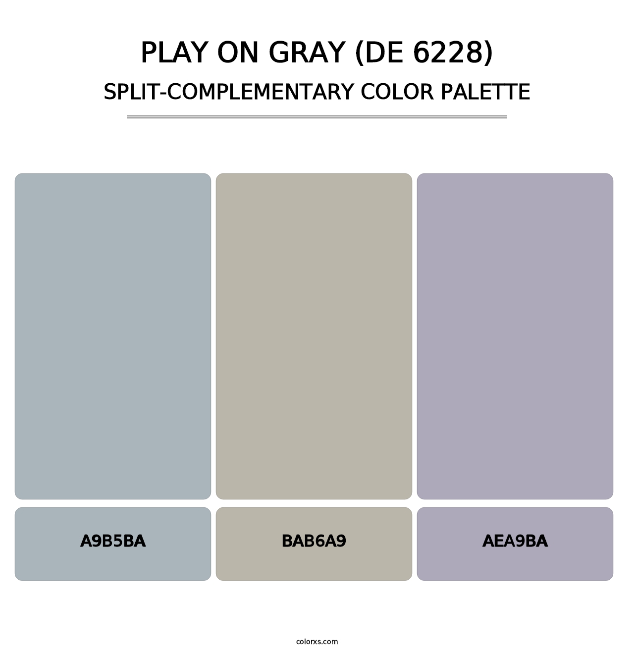 Play on Gray (DE 6228) - Split-Complementary Color Palette