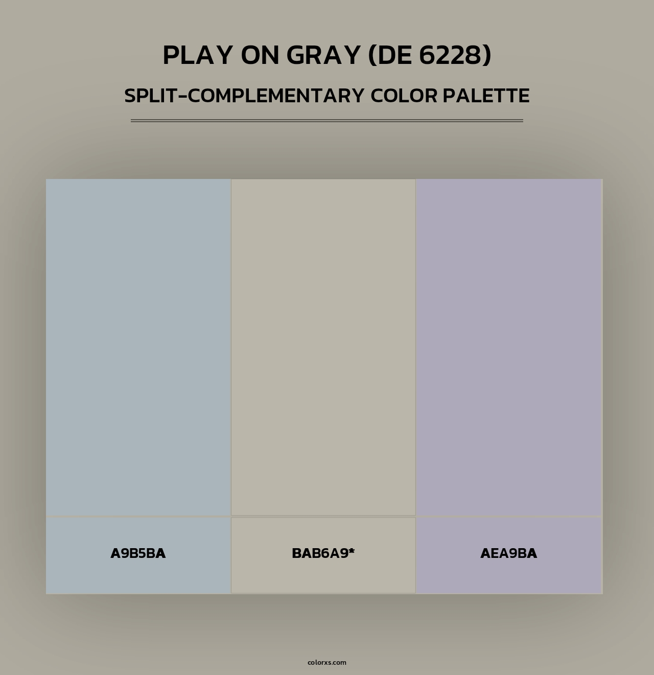 Play on Gray (DE 6228) - Split-Complementary Color Palette