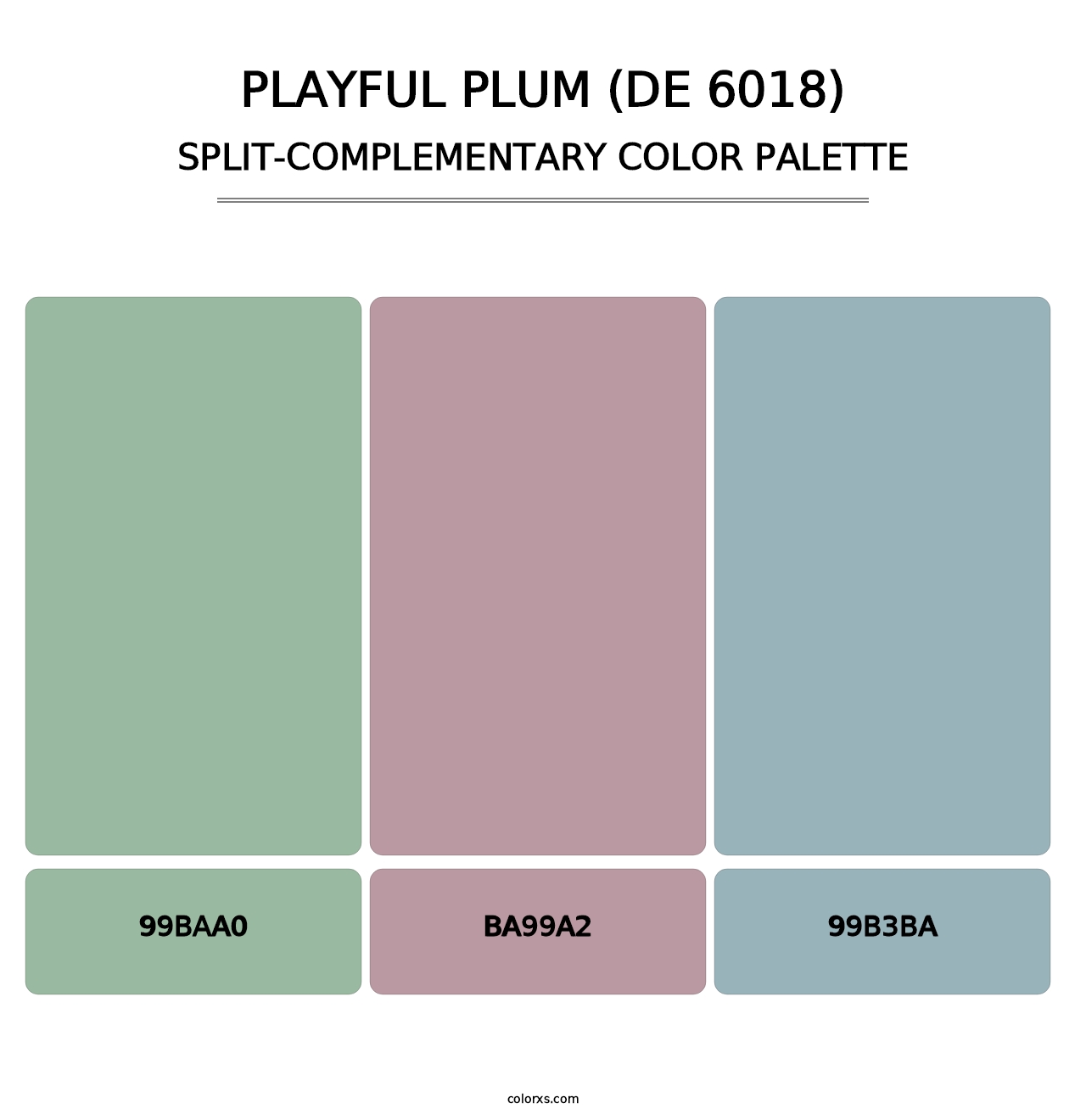 Playful Plum (DE 6018) - Split-Complementary Color Palette