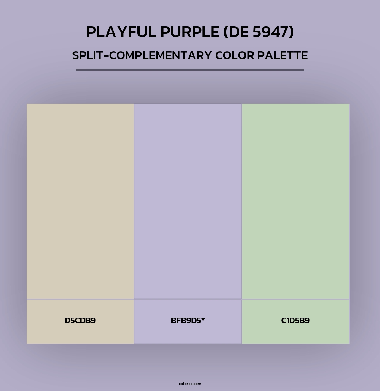 Playful Purple (DE 5947) - Split-Complementary Color Palette