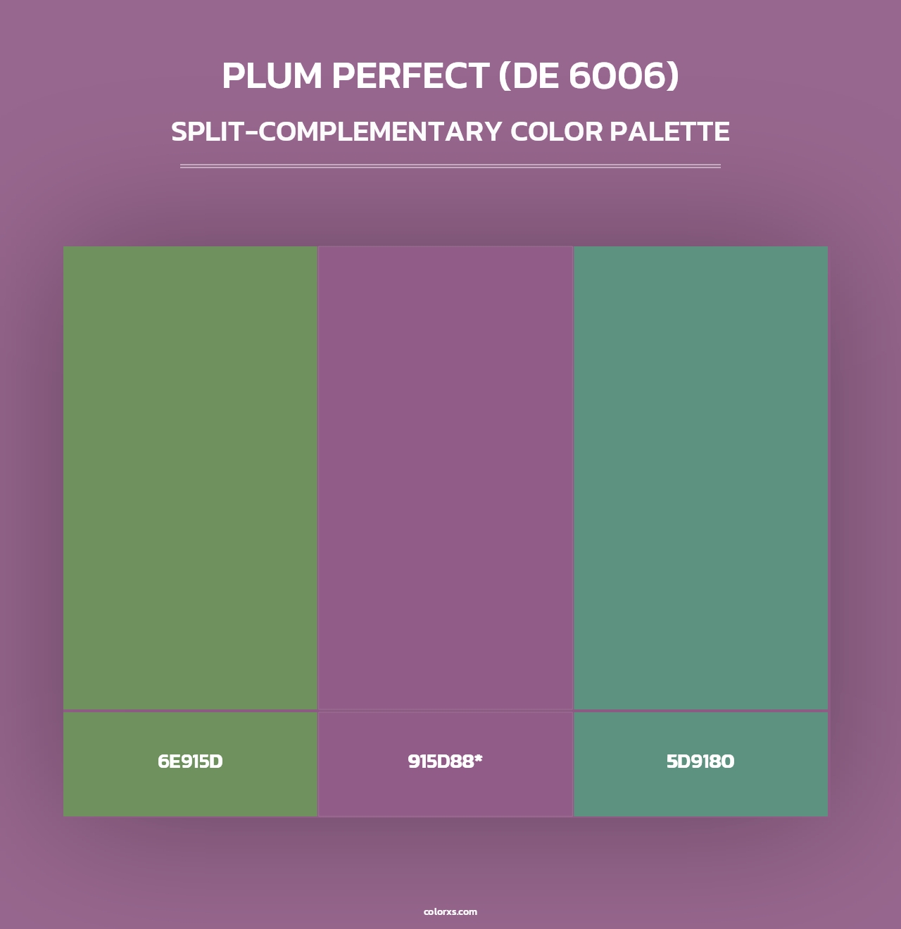 Plum Perfect (DE 6006) - Split-Complementary Color Palette