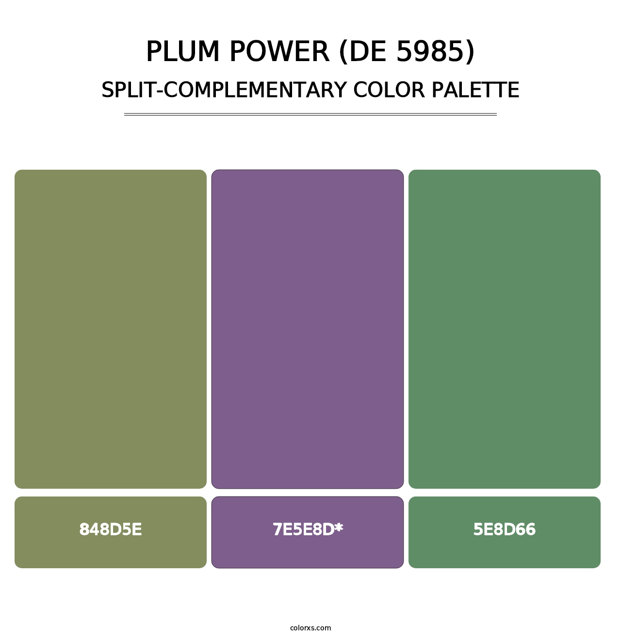 Plum Power (DE 5985) - Split-Complementary Color Palette