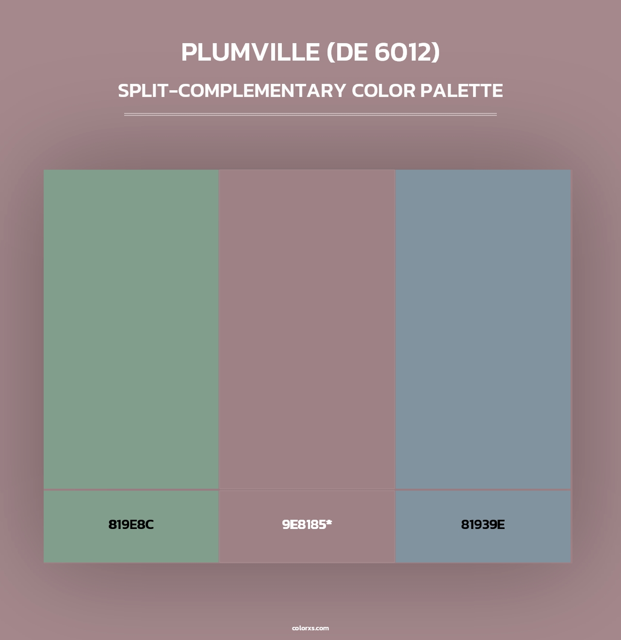Plumville (DE 6012) - Split-Complementary Color Palette