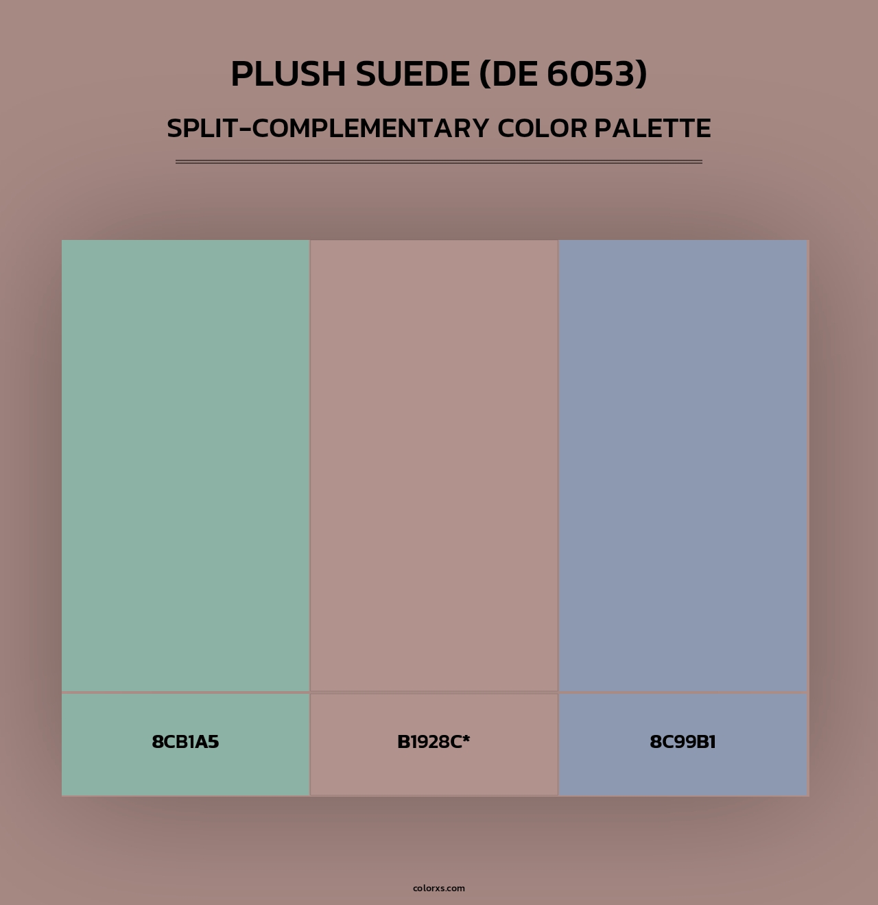 Plush Suede (DE 6053) - Split-Complementary Color Palette