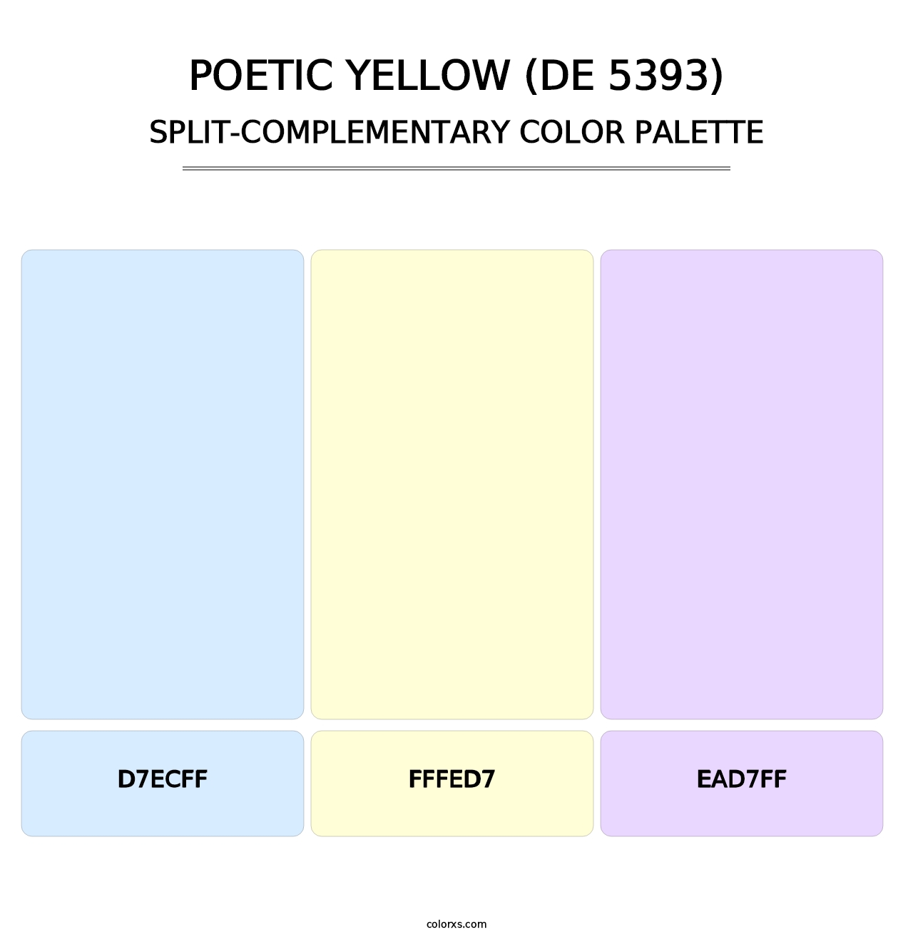 Poetic Yellow (DE 5393) - Split-Complementary Color Palette