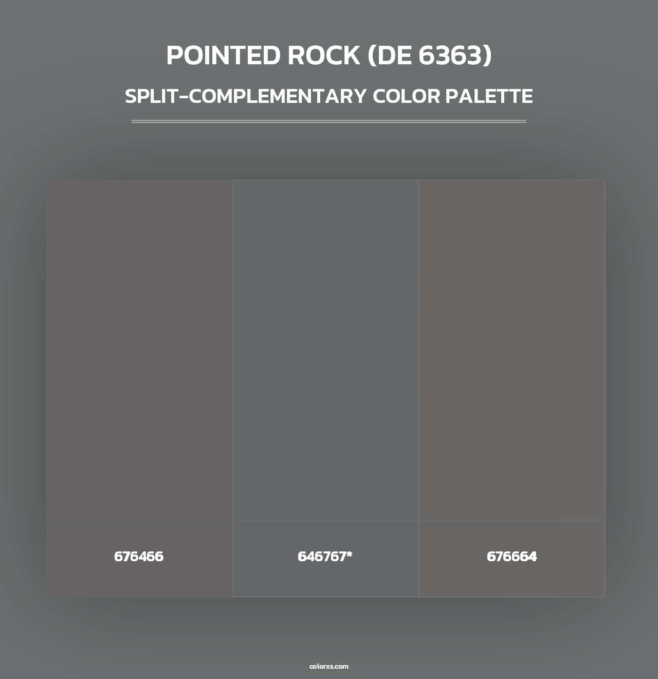 Pointed Rock (DE 6363) - Split-Complementary Color Palette