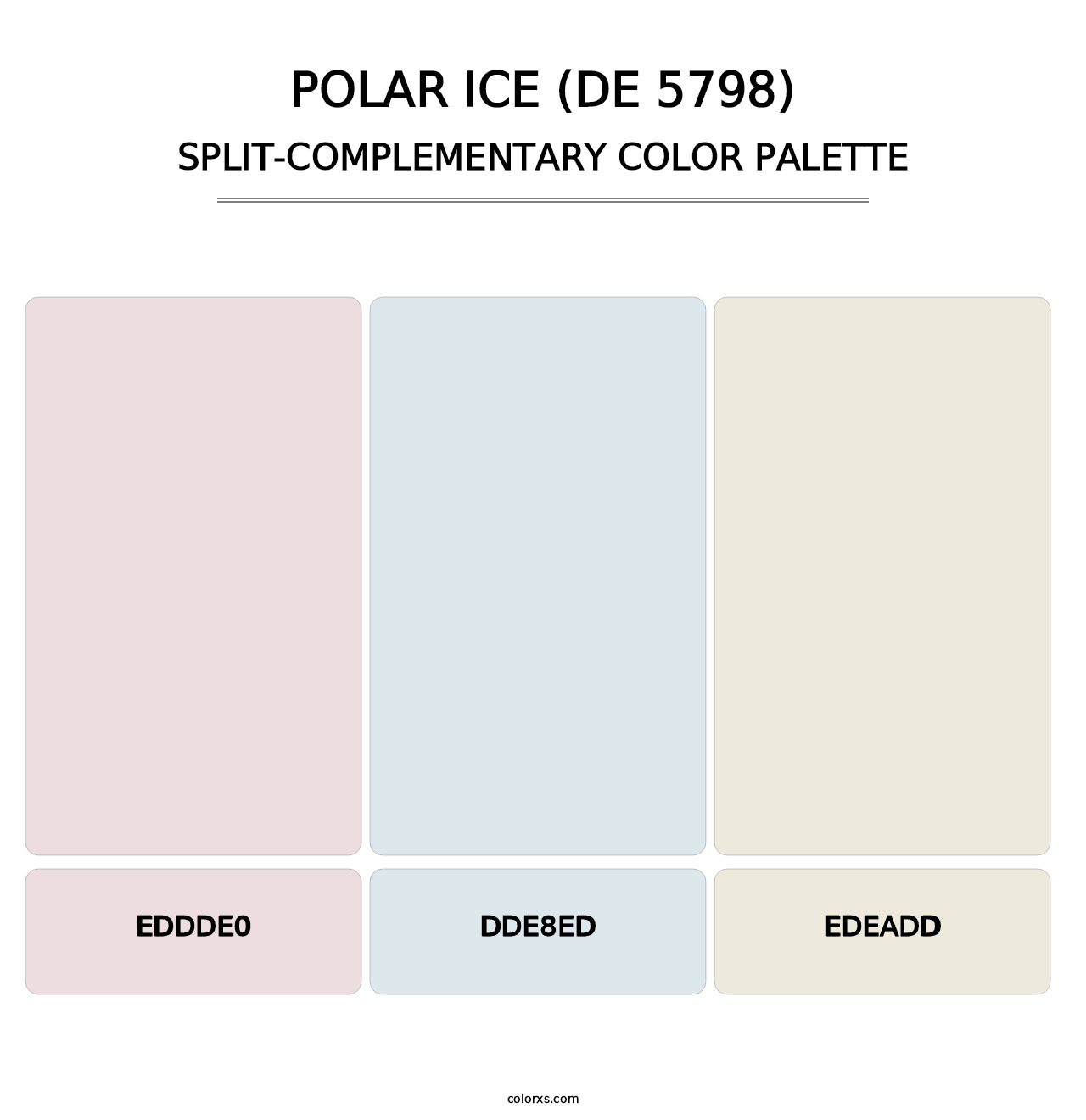 Polar Ice (DE 5798) - Split-Complementary Color Palette