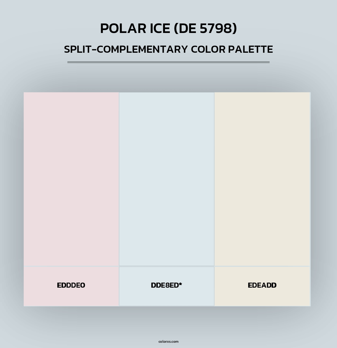 Polar Ice (DE 5798) - Split-Complementary Color Palette