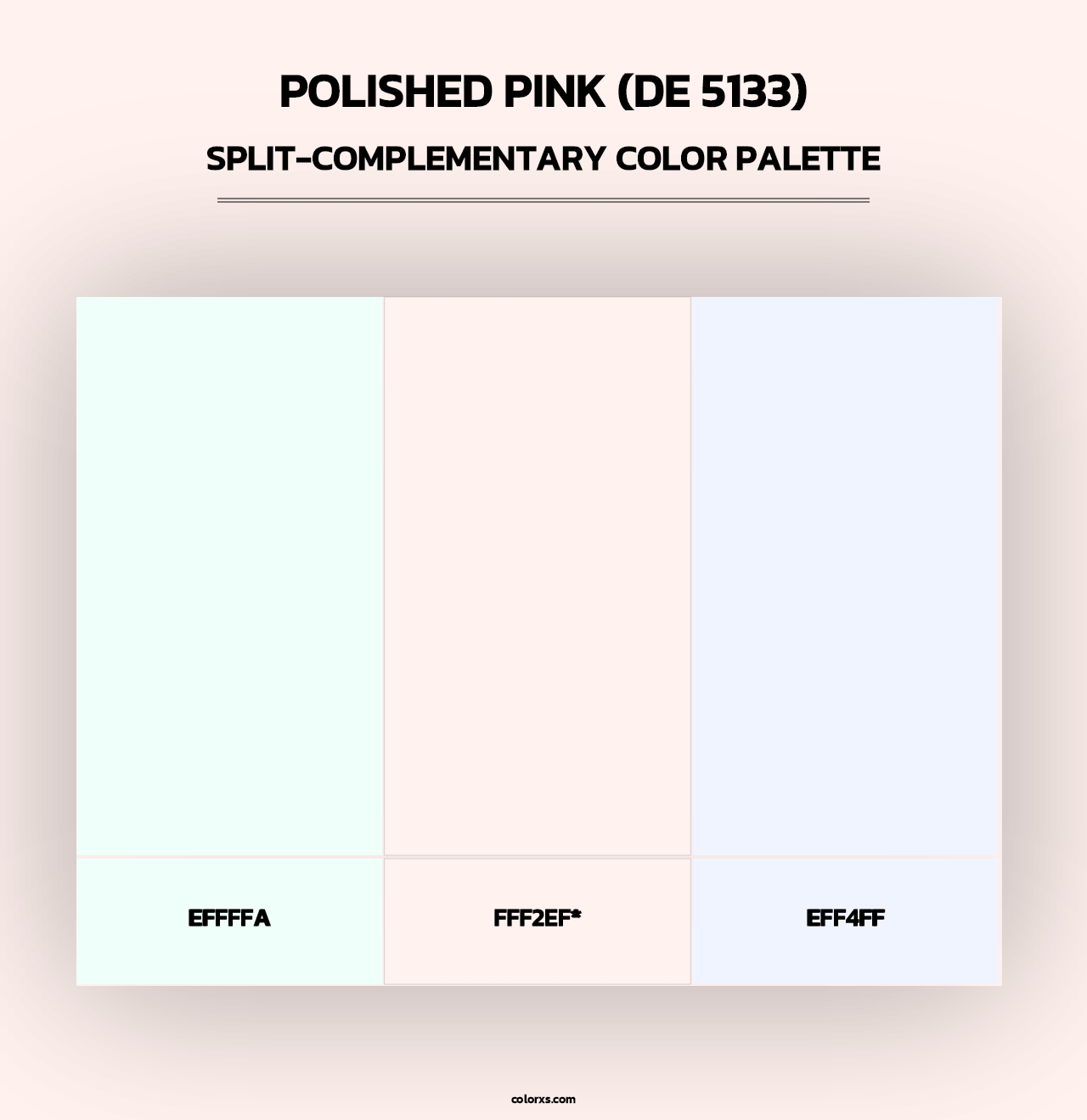 Polished Pink (DE 5133) - Split-Complementary Color Palette