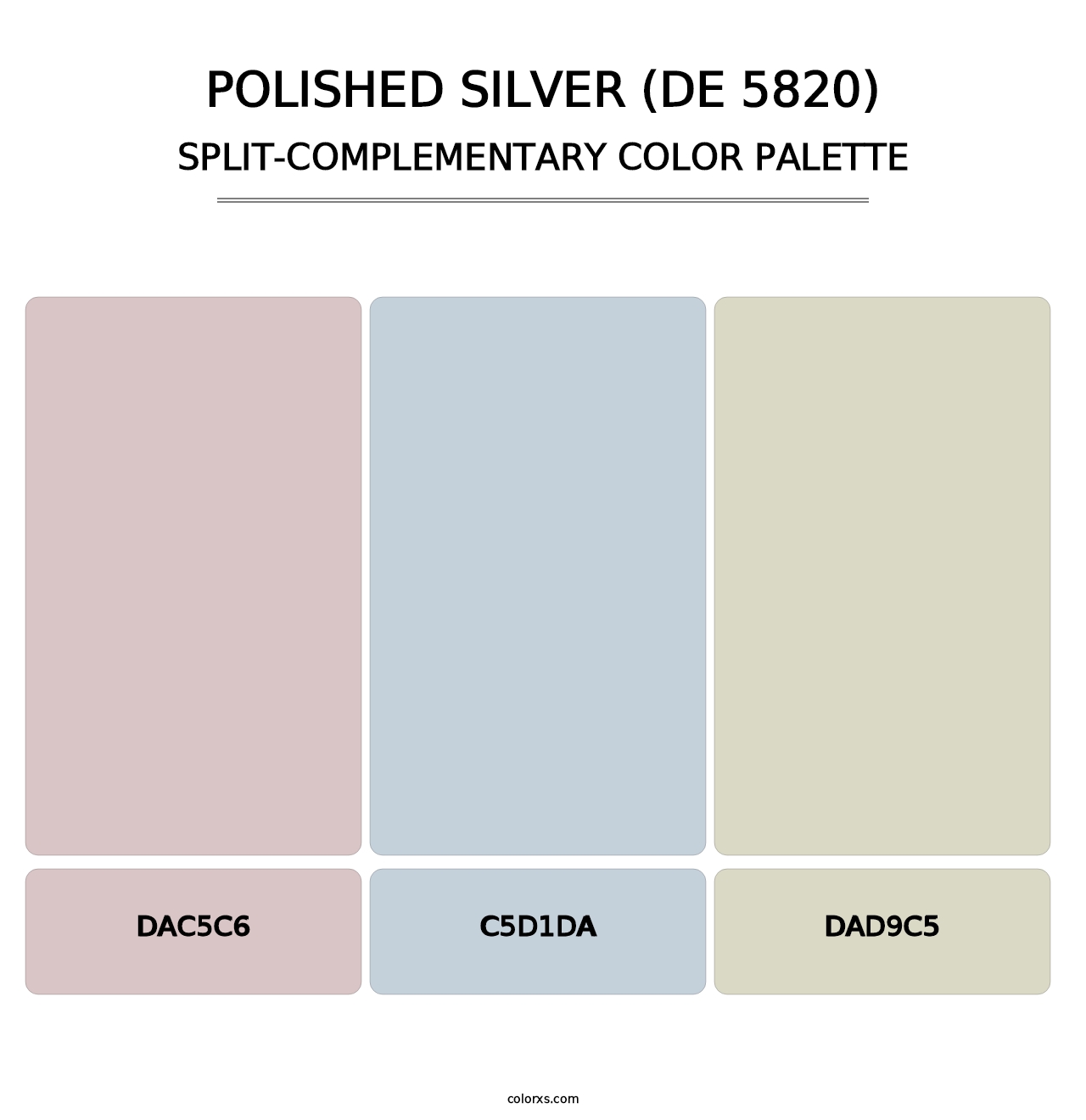 Polished Silver (DE 5820) - Split-Complementary Color Palette