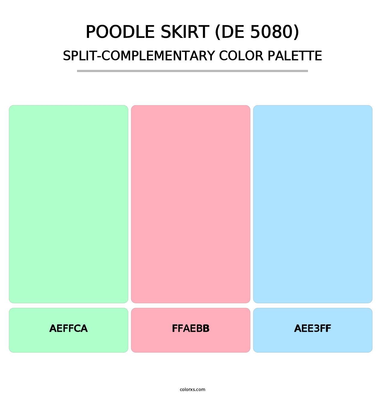 Poodle Skirt (DE 5080) - Split-Complementary Color Palette