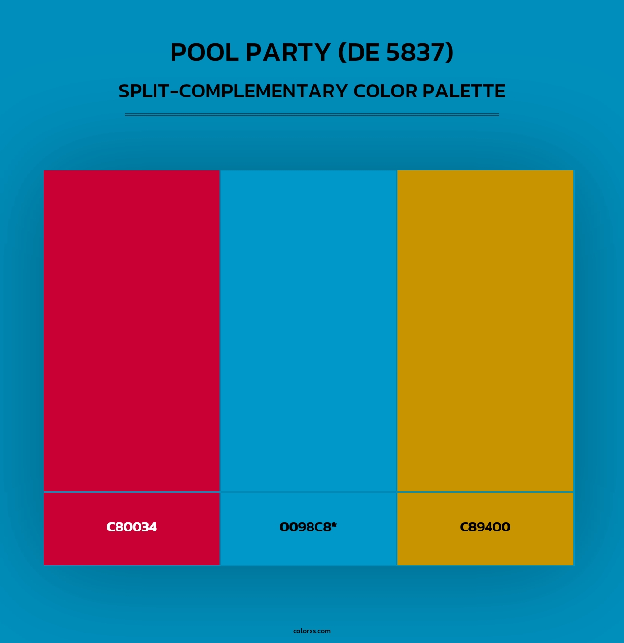 Pool Party (DE 5837) - Split-Complementary Color Palette