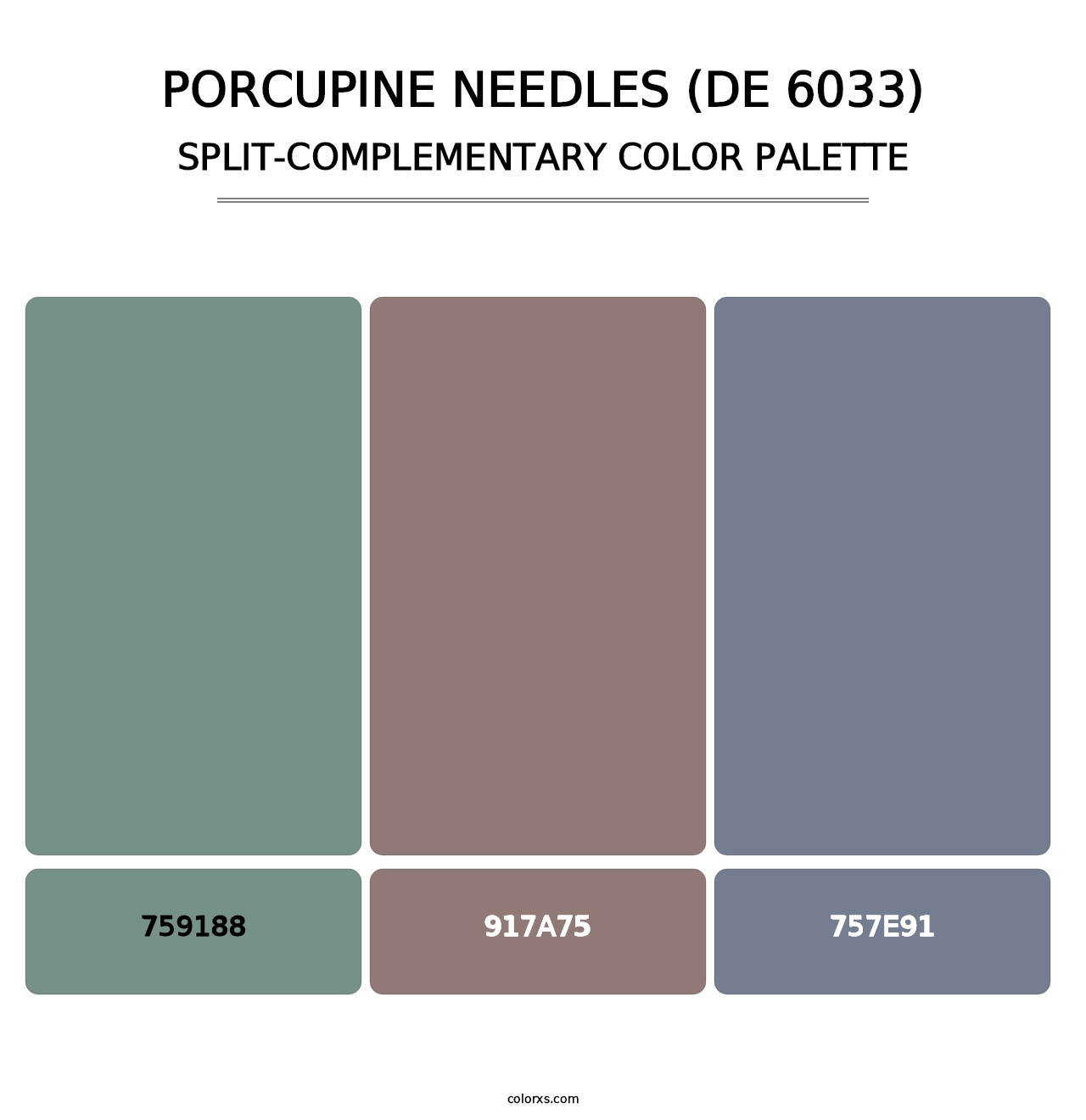 Porcupine Needles (DE 6033) - Split-Complementary Color Palette