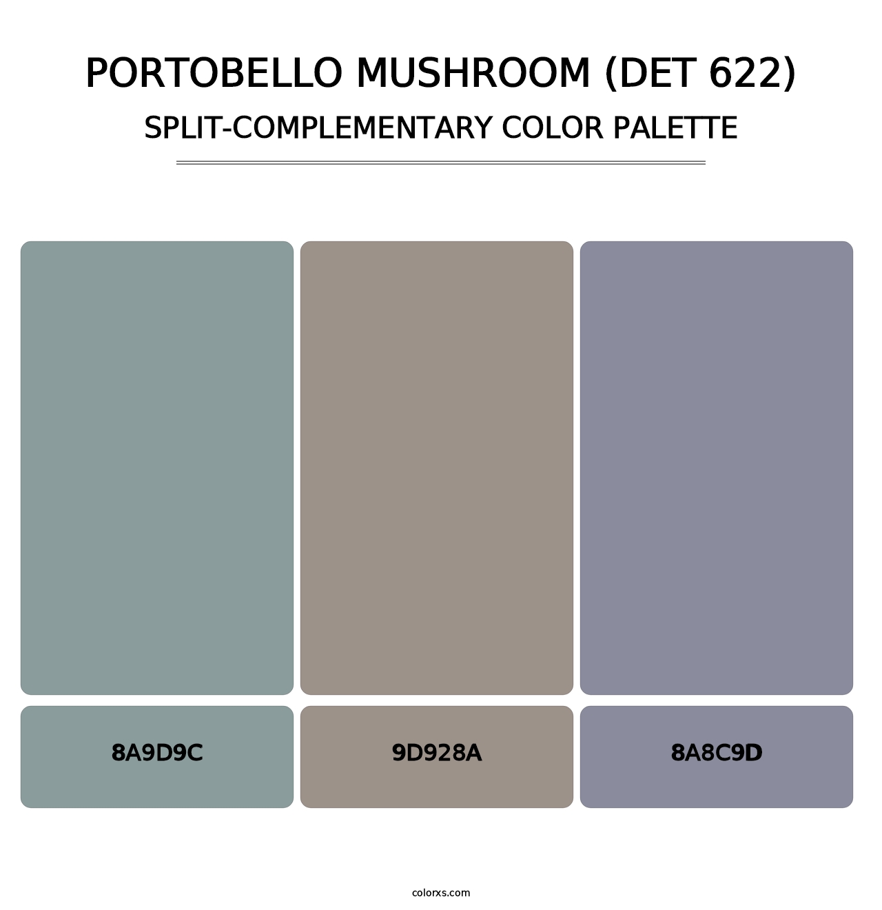 Portobello Mushroom (DET 622) - Split-Complementary Color Palette