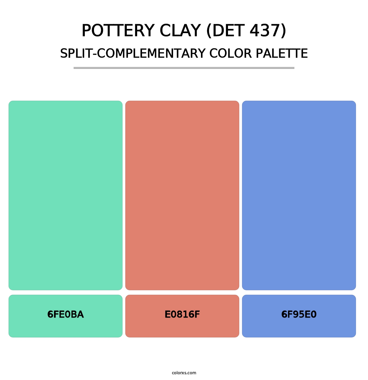 Pottery Clay (DET 437) - Split-Complementary Color Palette