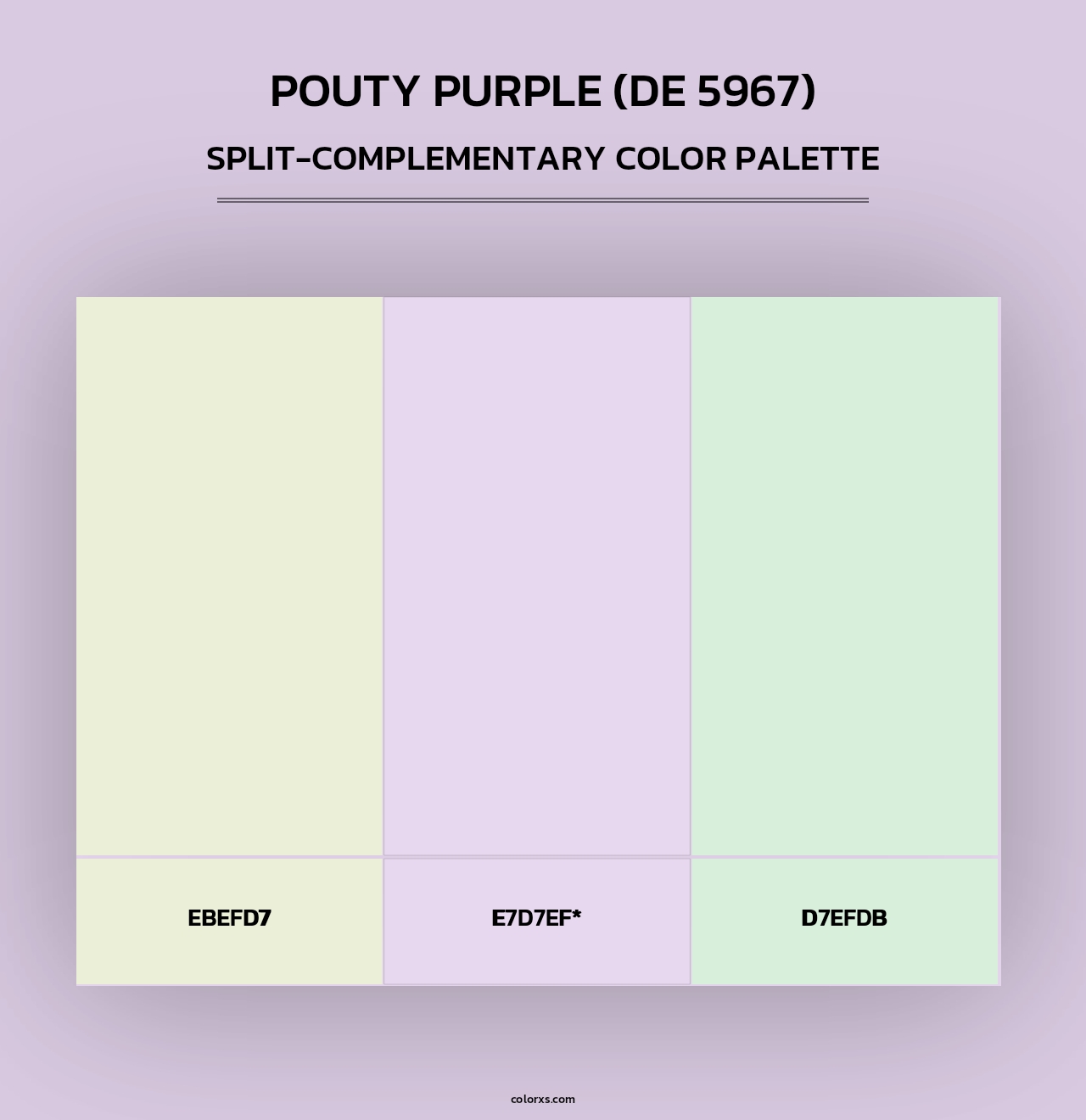 Pouty Purple (DE 5967) - Split-Complementary Color Palette