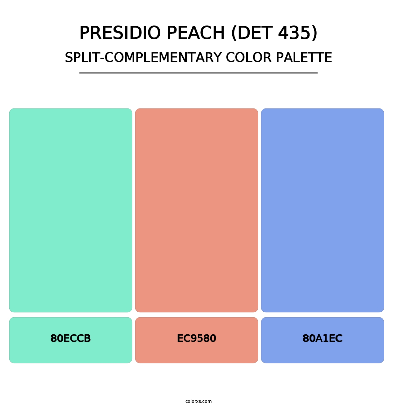 Presidio Peach (DET 435) - Split-Complementary Color Palette