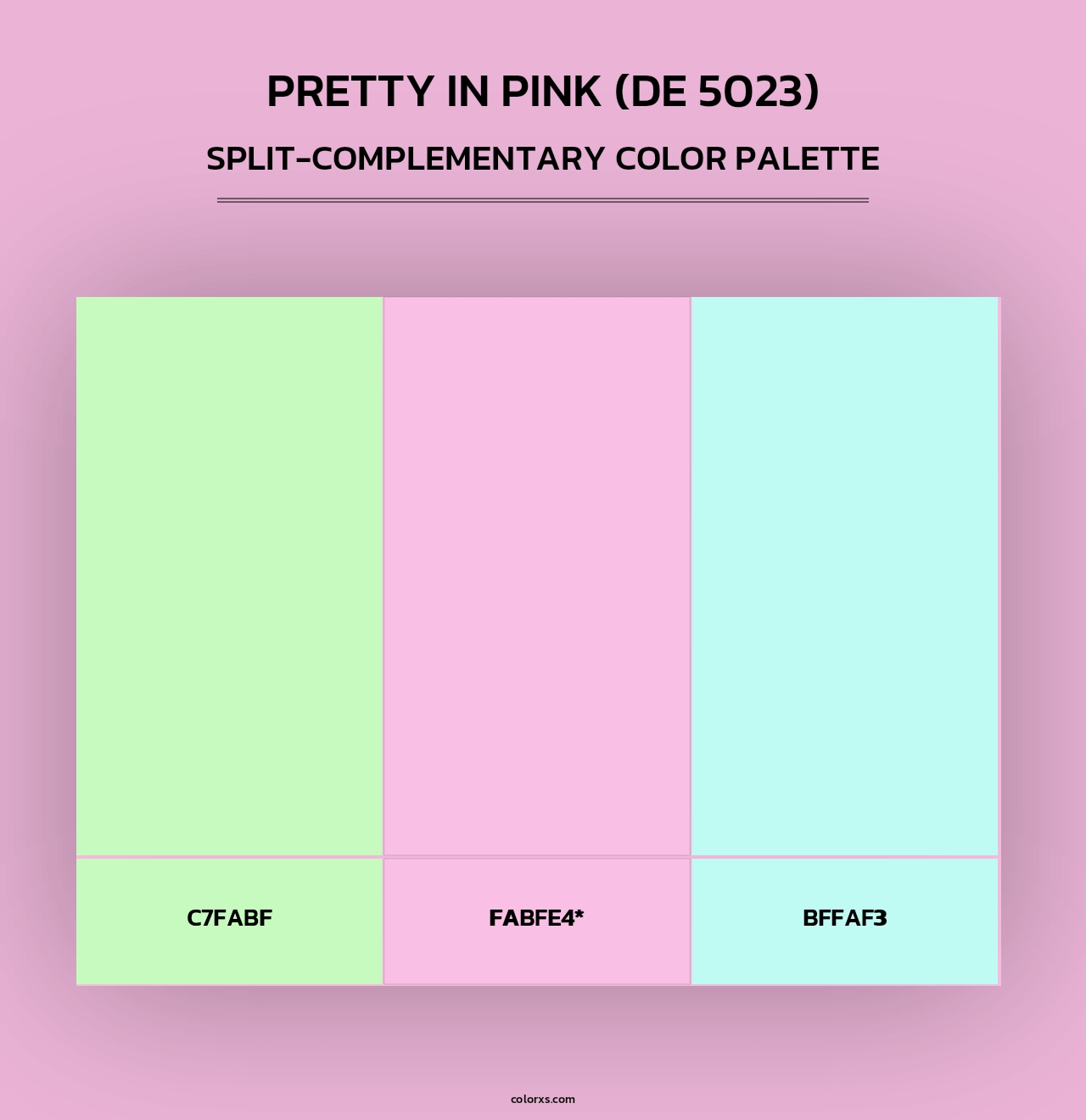Pretty in Pink (DE 5023) - Split-Complementary Color Palette