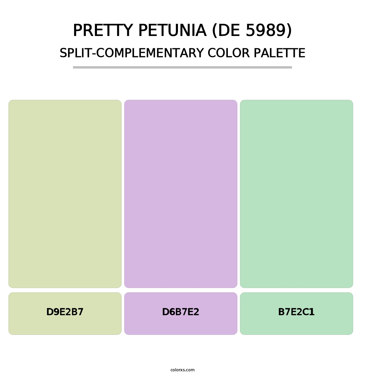 Pretty Petunia (DE 5989) - Split-Complementary Color Palette