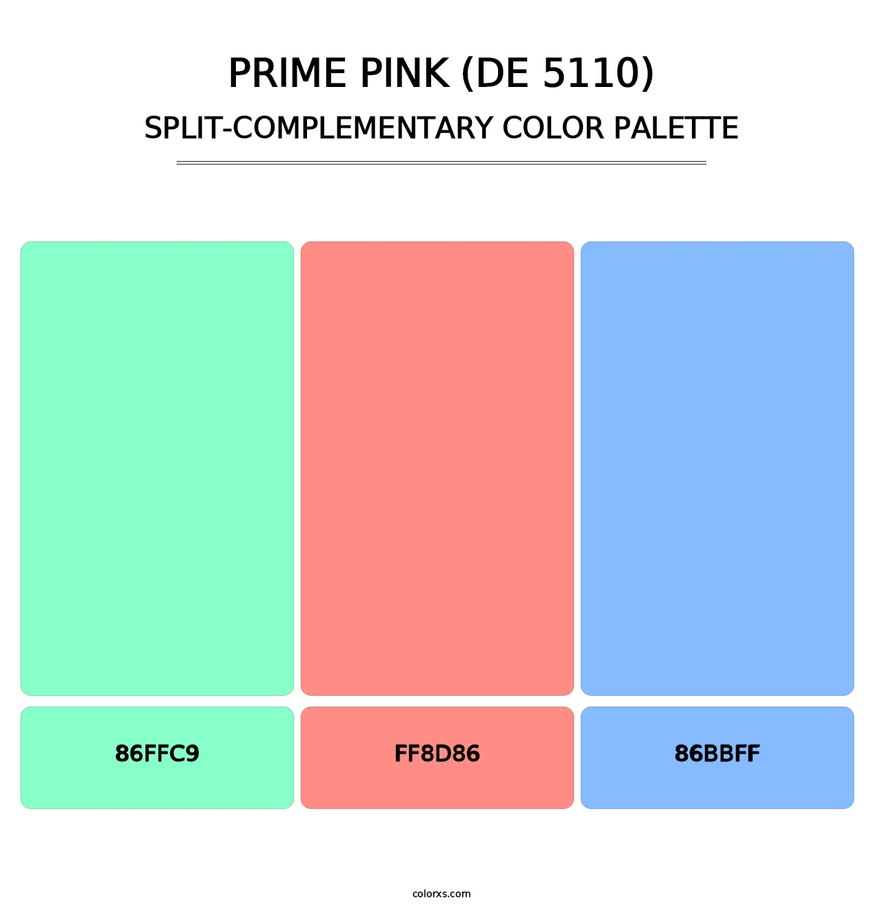 Prime Pink (DE 5110) - Split-Complementary Color Palette