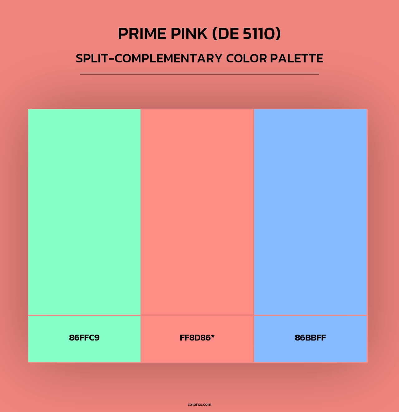 Prime Pink (DE 5110) - Split-Complementary Color Palette