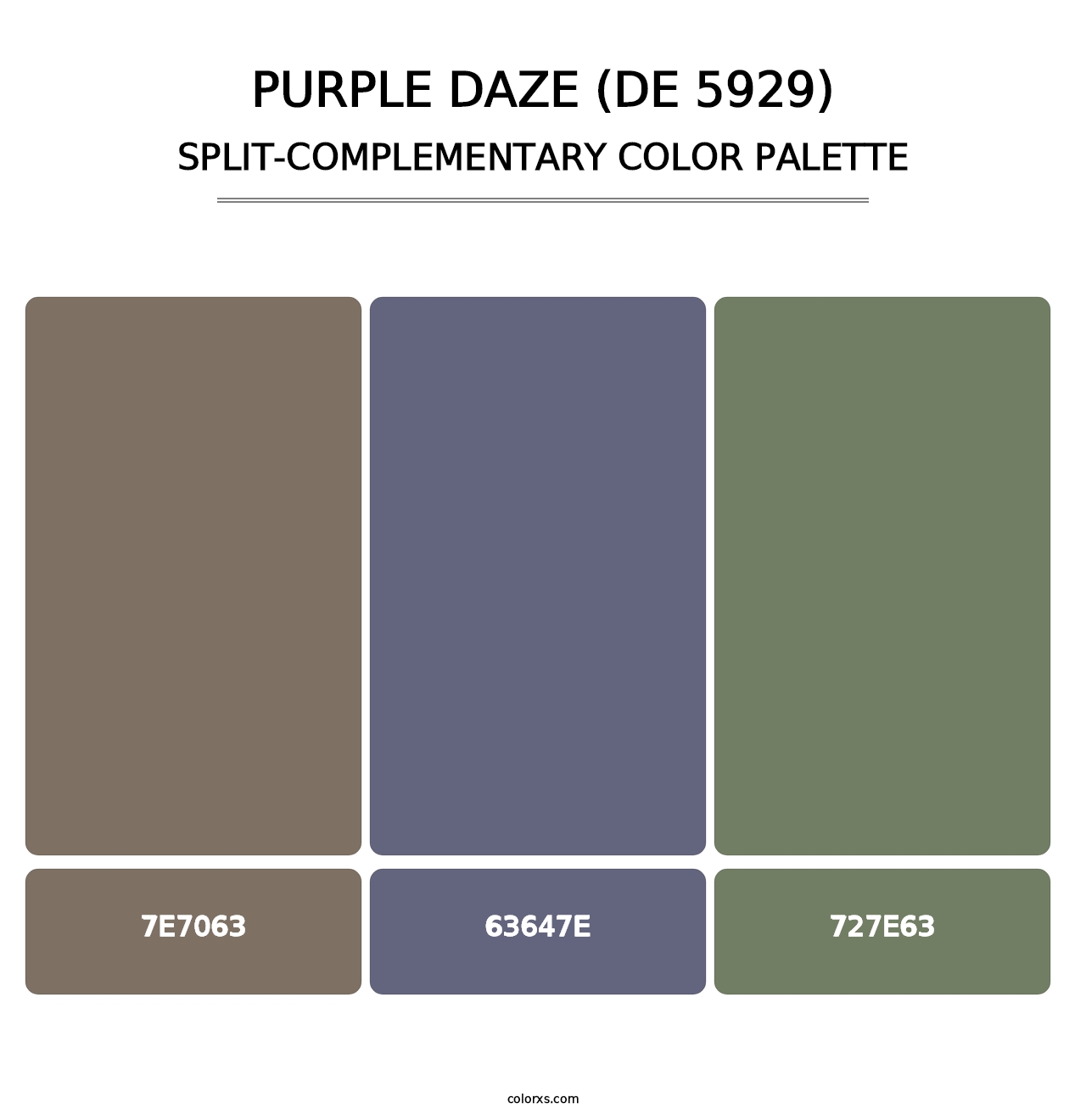 Purple Daze (DE 5929) - Split-Complementary Color Palette