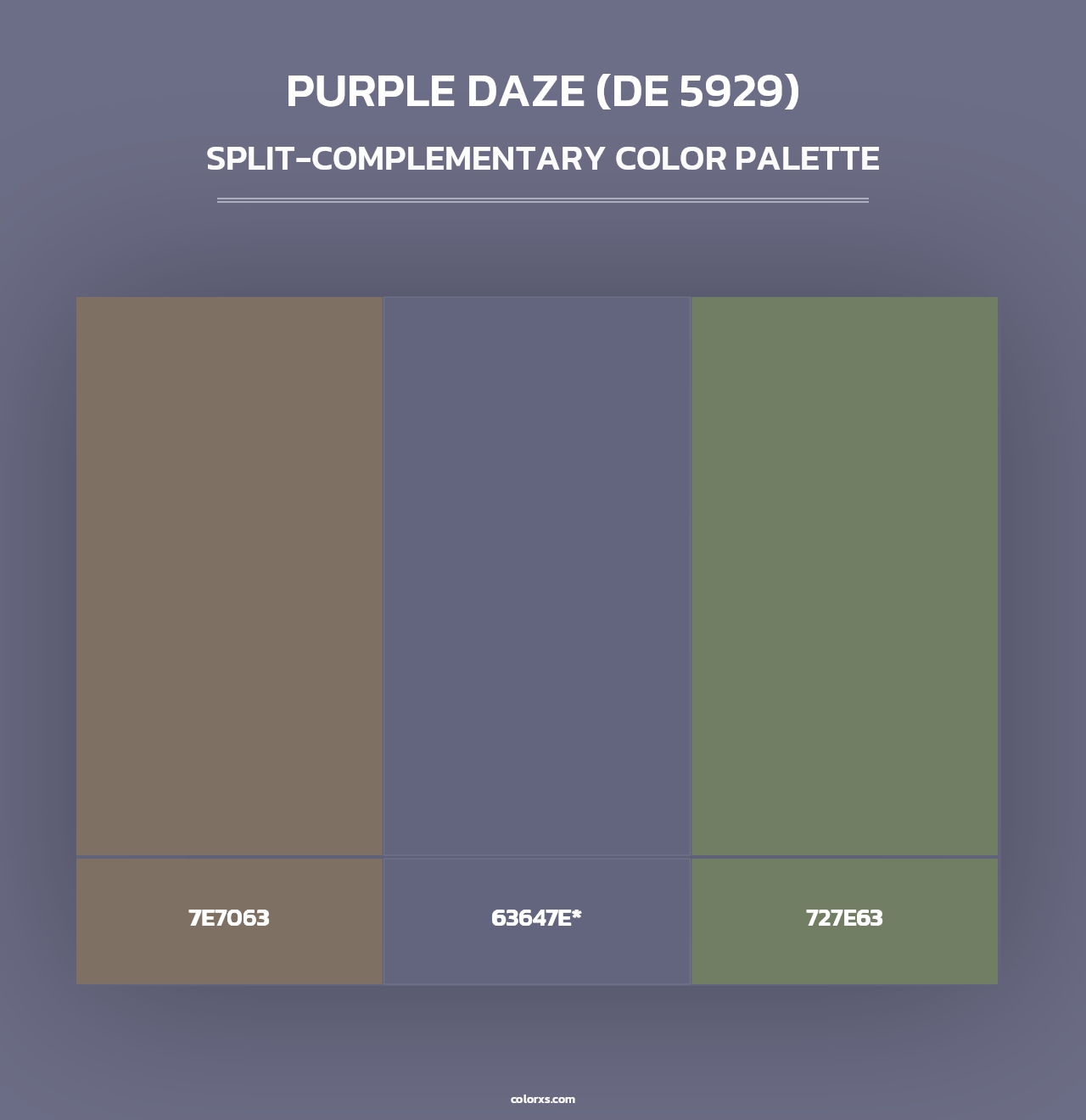 Purple Daze (DE 5929) - Split-Complementary Color Palette