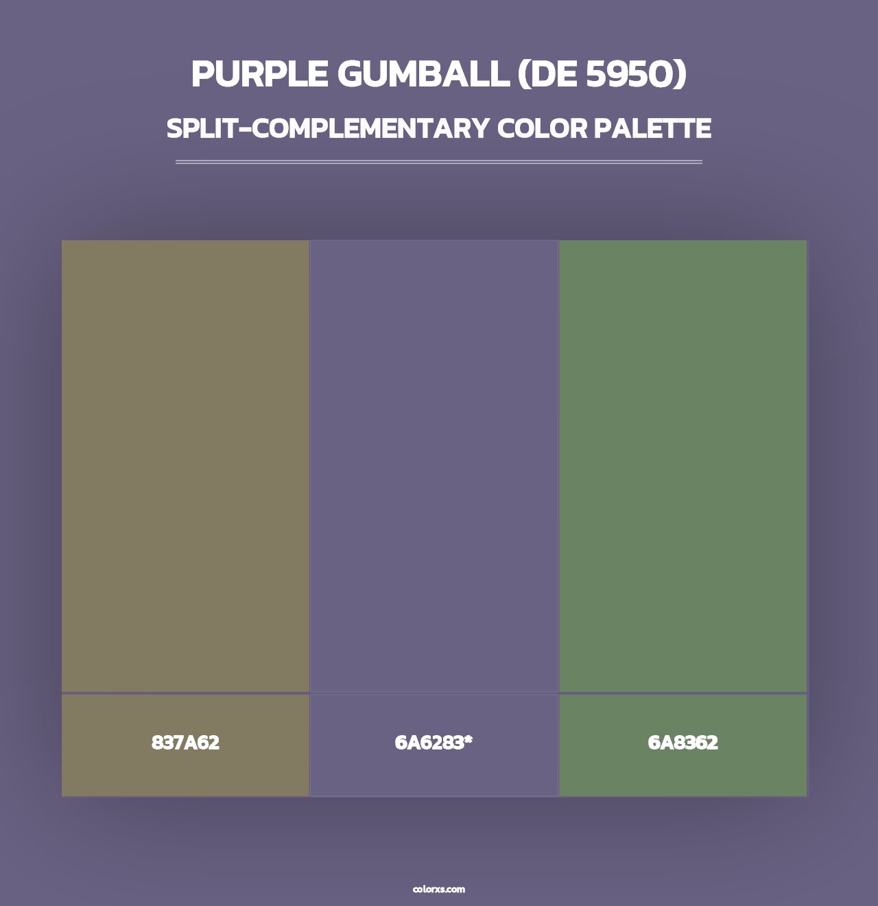 Purple Gumball (DE 5950) - Split-Complementary Color Palette