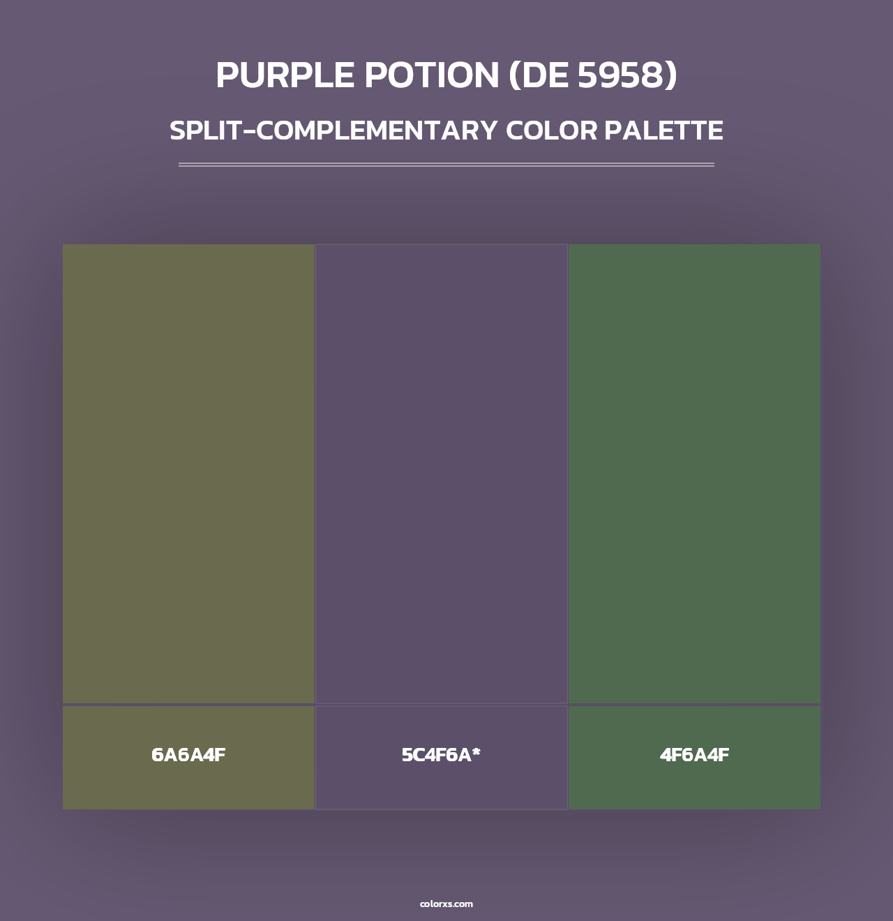 Purple Potion (DE 5958) - Split-Complementary Color Palette