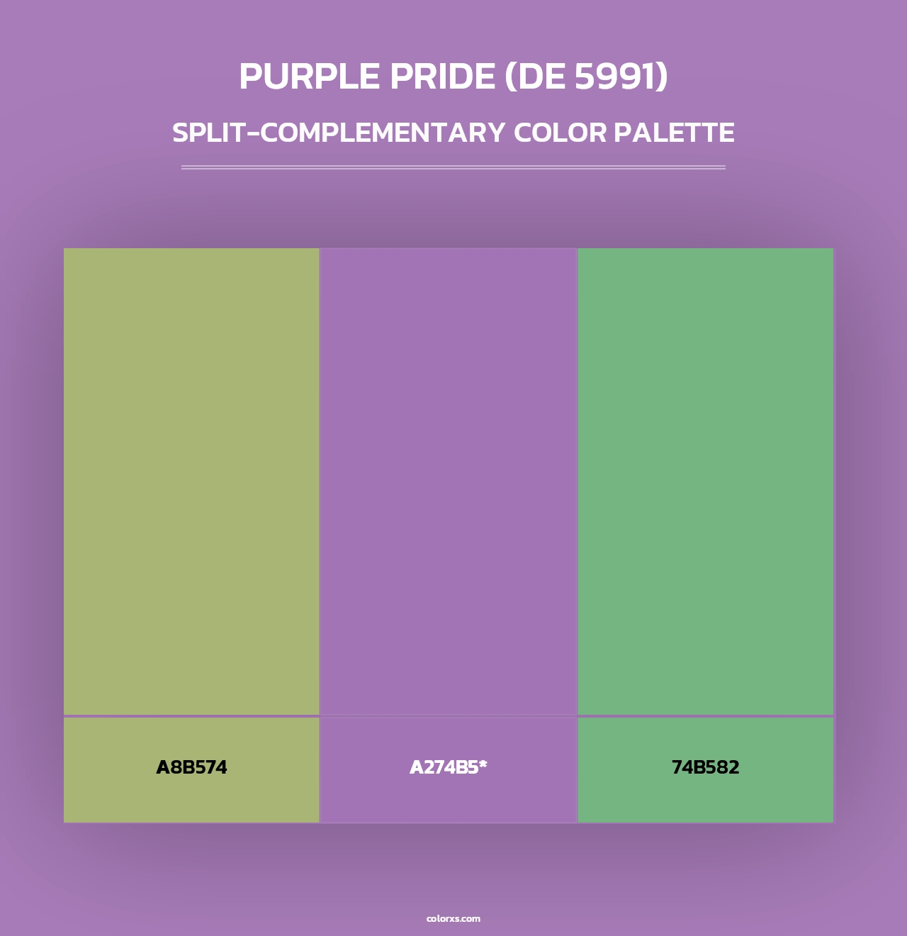 Purple Pride (DE 5991) - Split-Complementary Color Palette