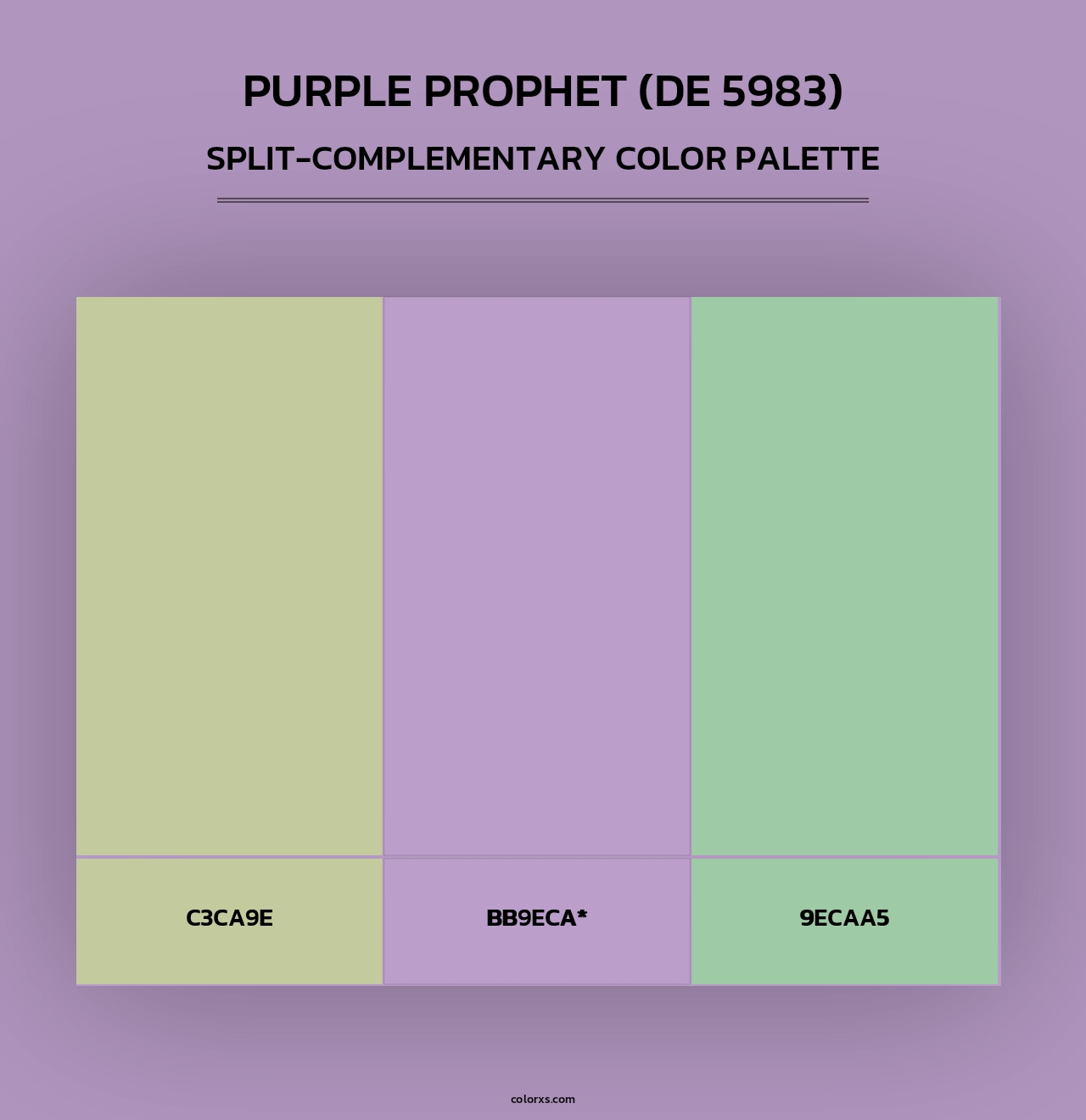Purple Prophet (DE 5983) - Split-Complementary Color Palette