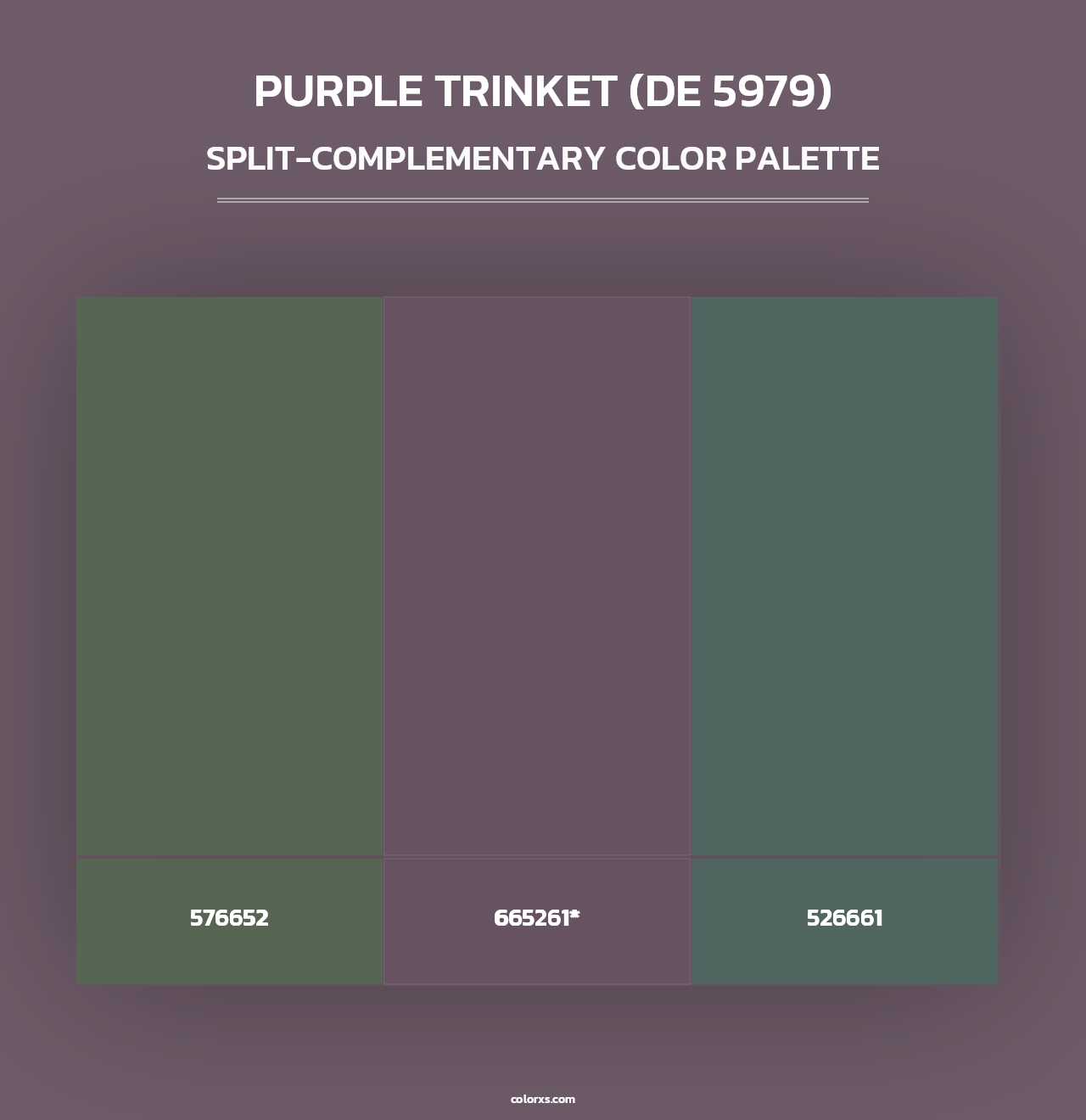 Purple Trinket (DE 5979) - Split-Complementary Color Palette