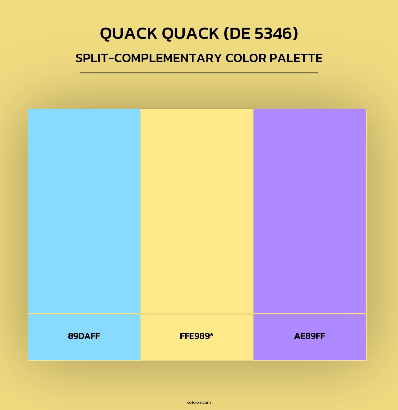 Quack Quack (DE 5346) - Split-Complementary Color Palette