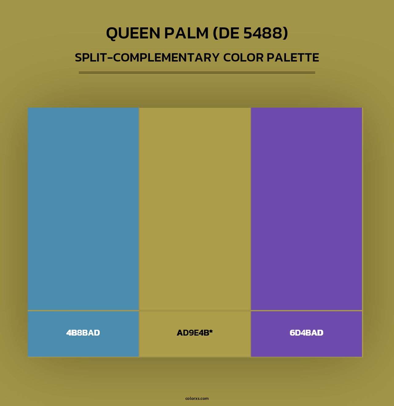 Queen Palm (DE 5488) - Split-Complementary Color Palette