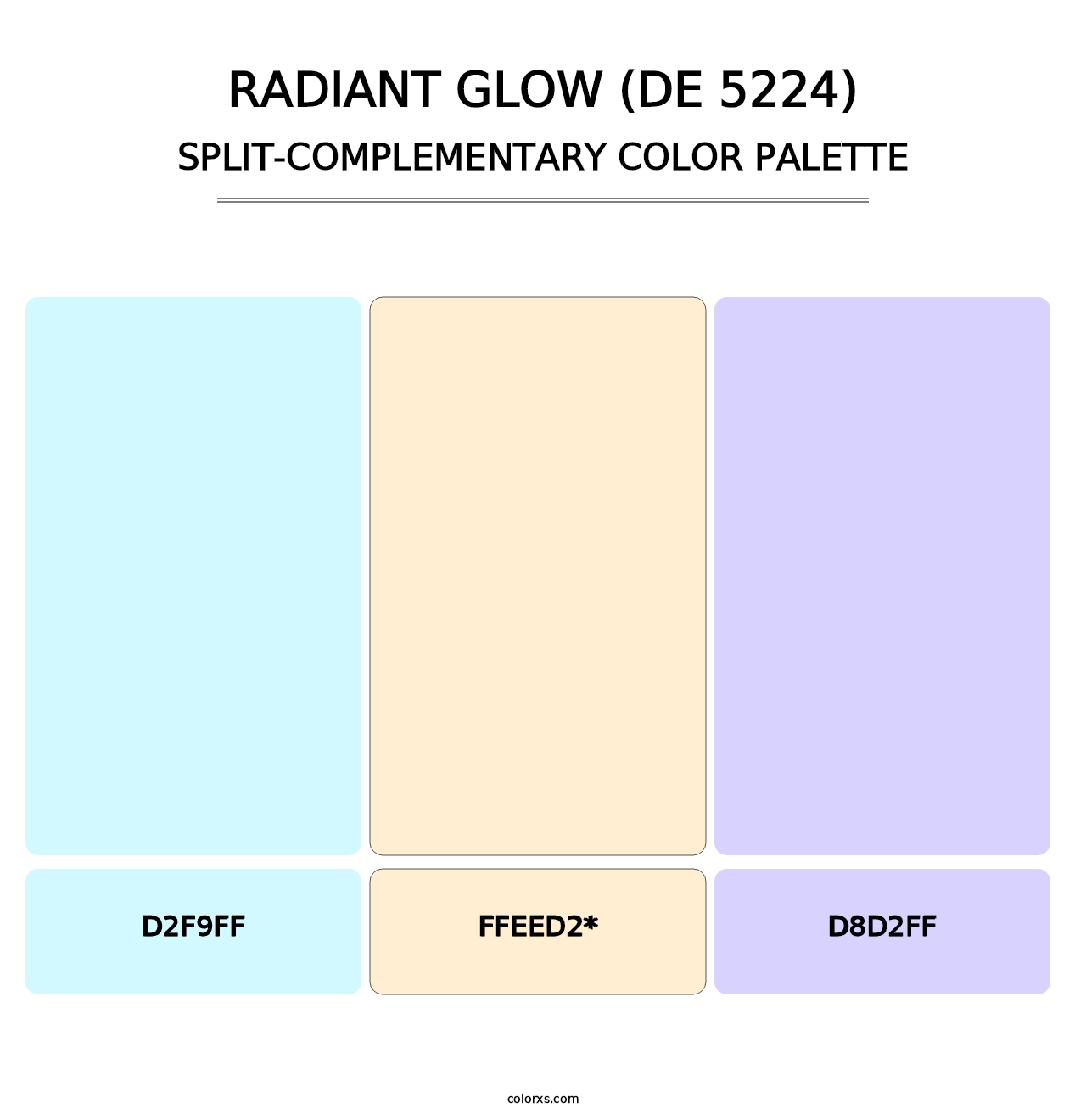 Radiant Glow (DE 5224) - Split-Complementary Color Palette