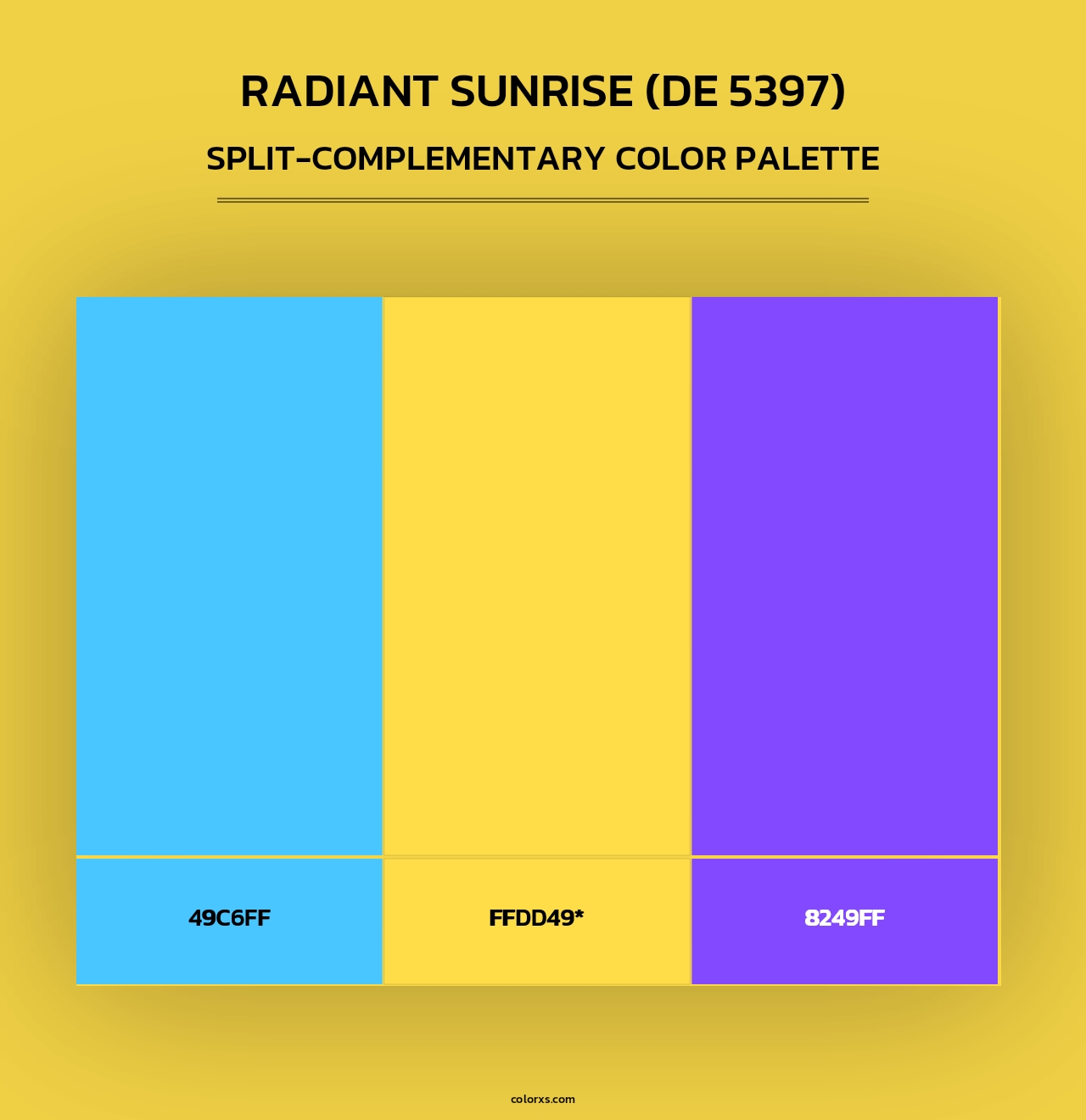 Radiant Sunrise (DE 5397) - Split-Complementary Color Palette