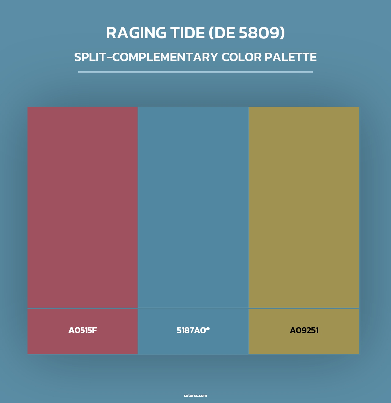 Raging Tide (DE 5809) - Split-Complementary Color Palette