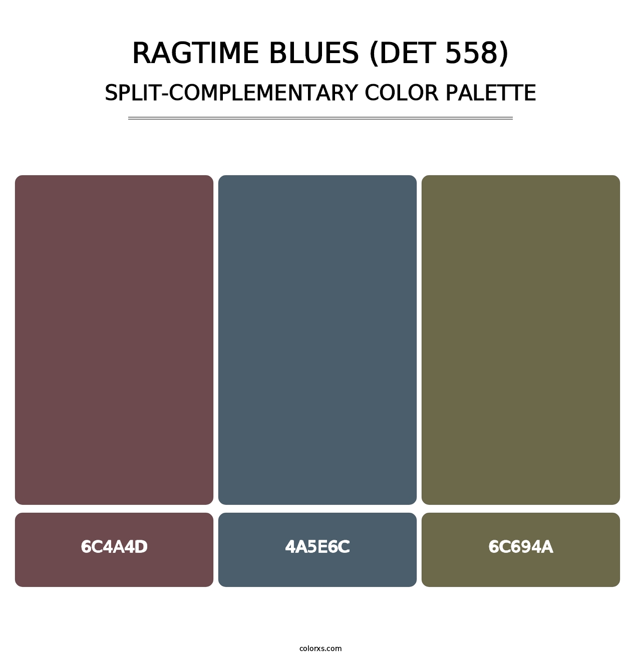Ragtime Blues (DET 558) - Split-Complementary Color Palette