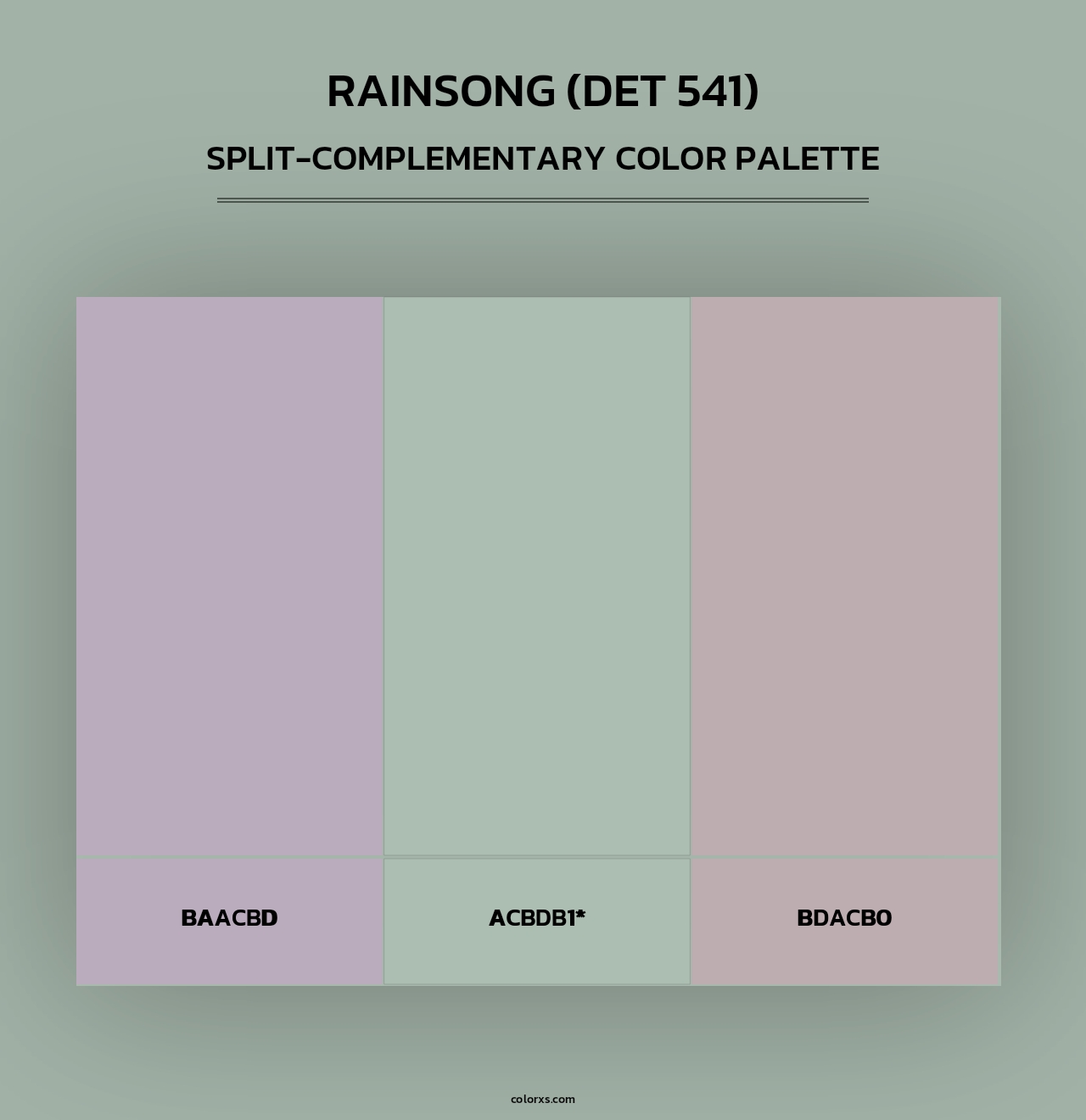 Rainsong (DET 541) - Split-Complementary Color Palette