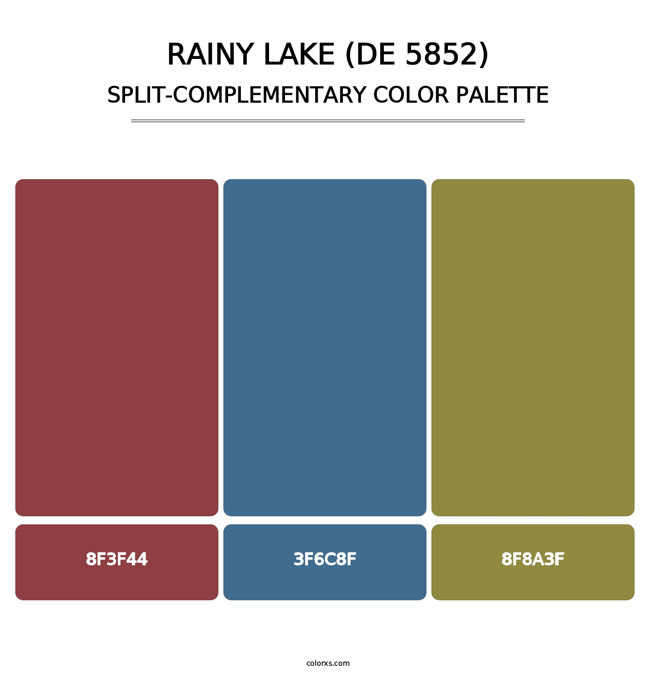 Rainy Lake (DE 5852) - Split-Complementary Color Palette